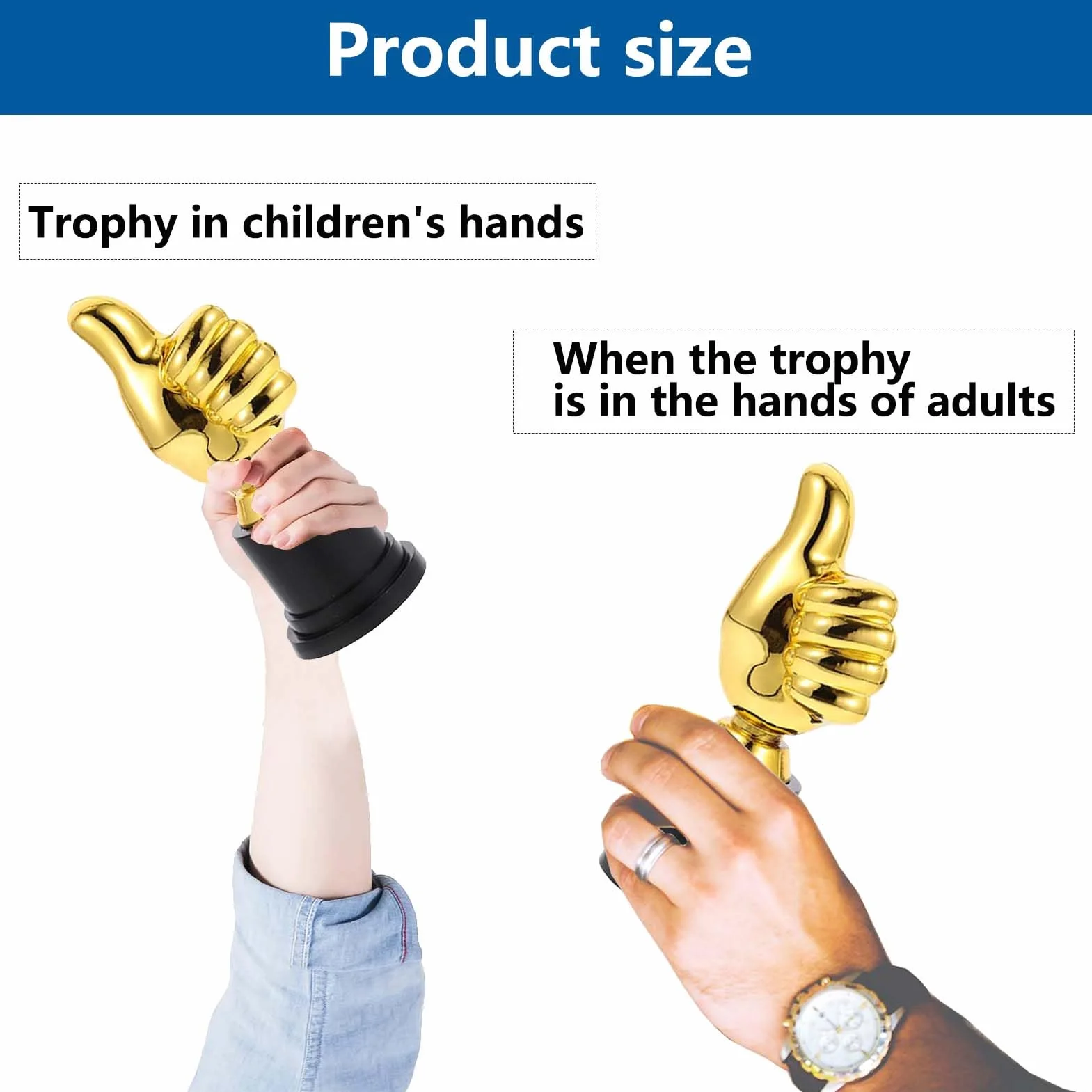 Trophées en Plastique Support Médaille, 4 Pièces Trophée Bravo Mini-Trophée Récompense Enfant pour Compétitions Sportives