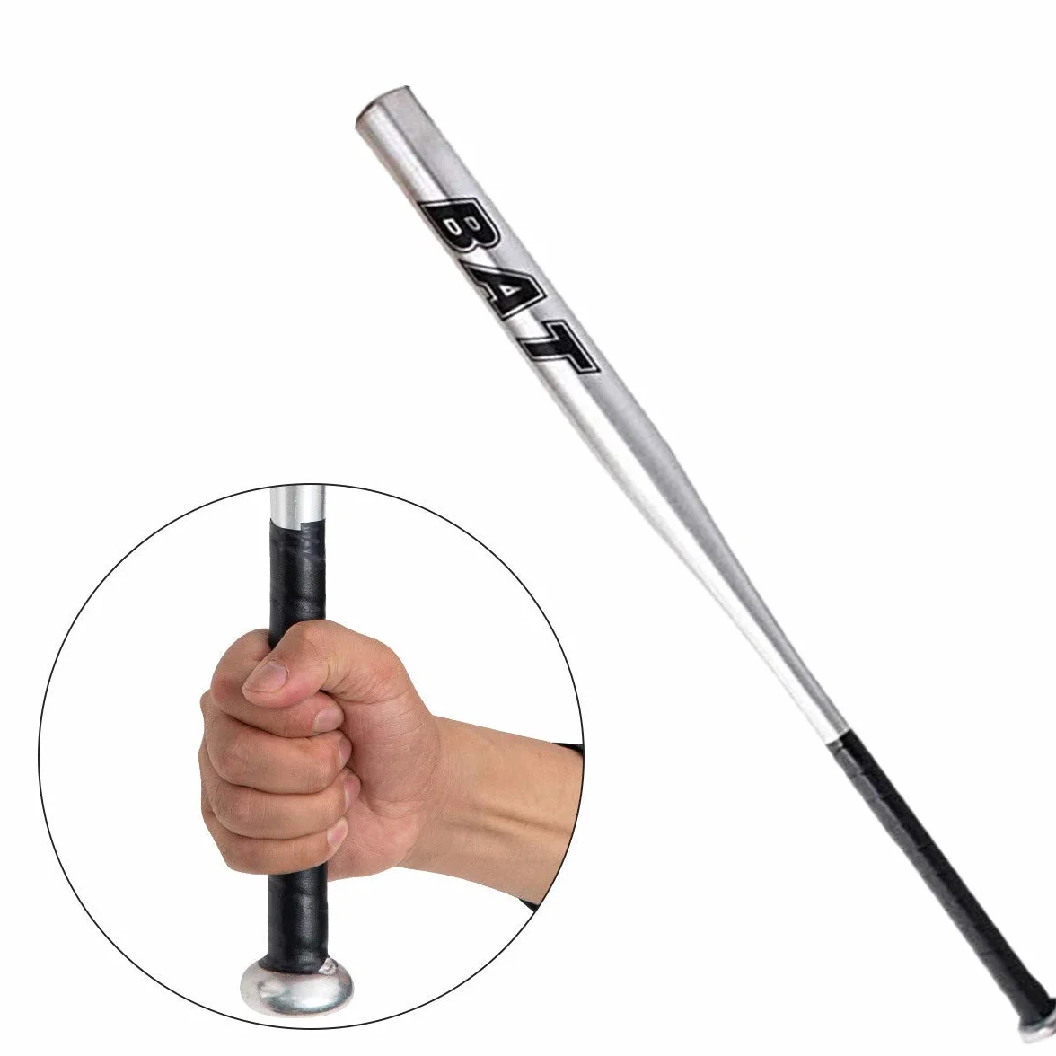 Batte de Baseball Aluminium 34 Pouces Bleu Noir Argent au Choix Adulte Pro Léger 86cm