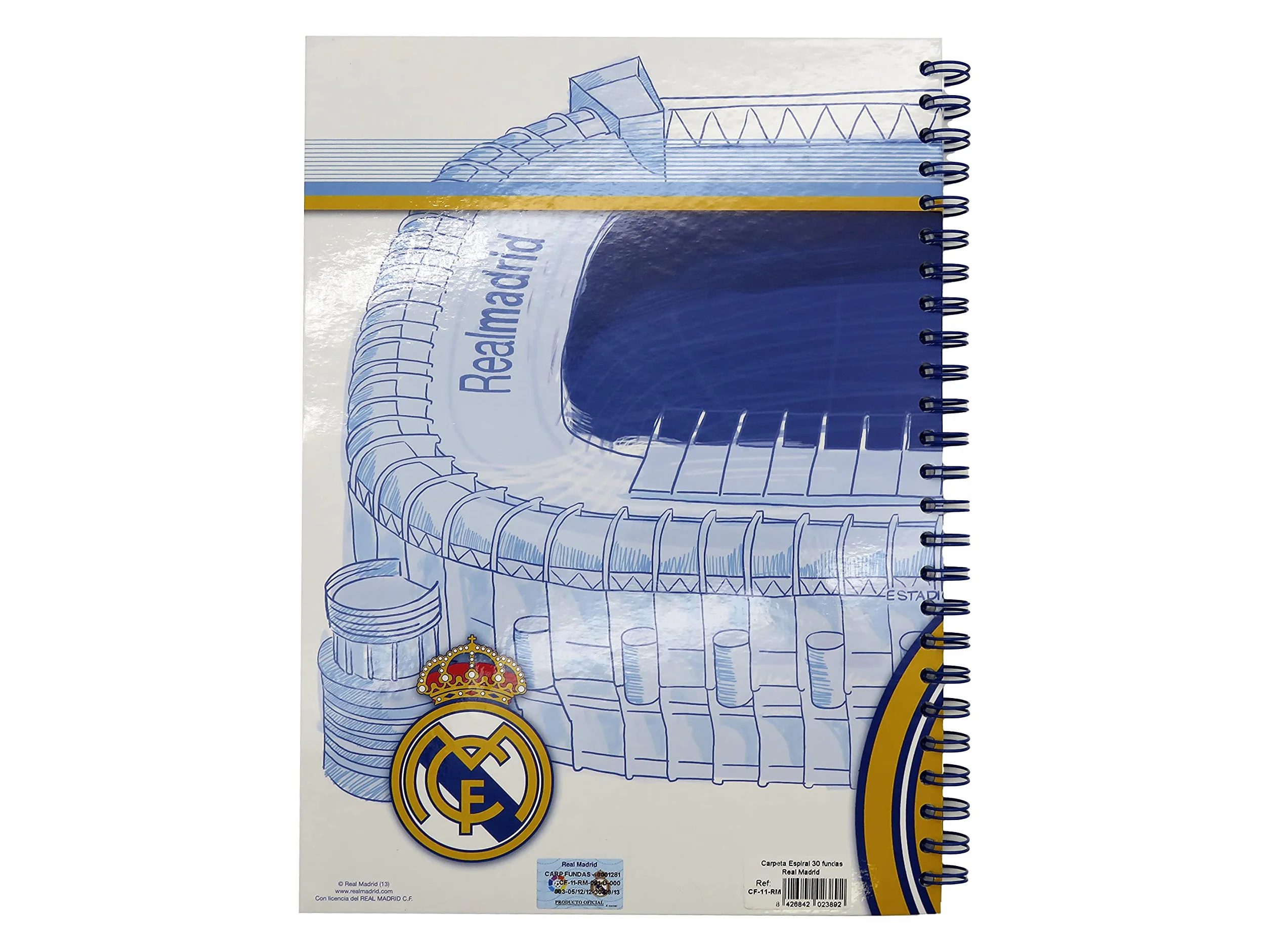 CYP BRANDS Real Madrid CF-11-RM Chemise à spirales 30 pochettes