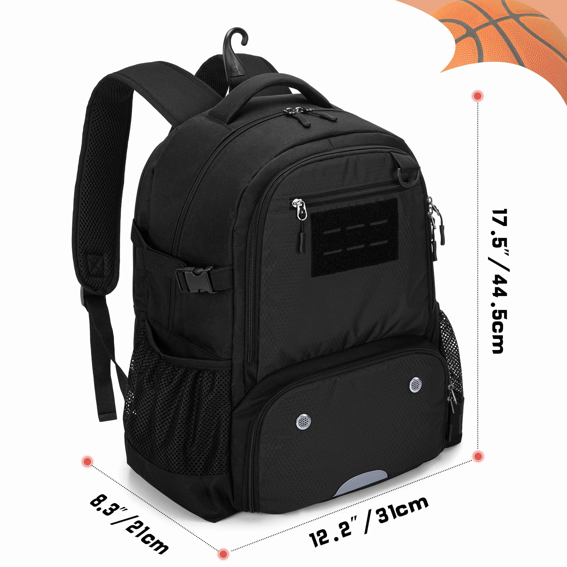 Sac à Dos de Basket-Ball avec Compartiment Ballon et Chaussures pour Football, Volley