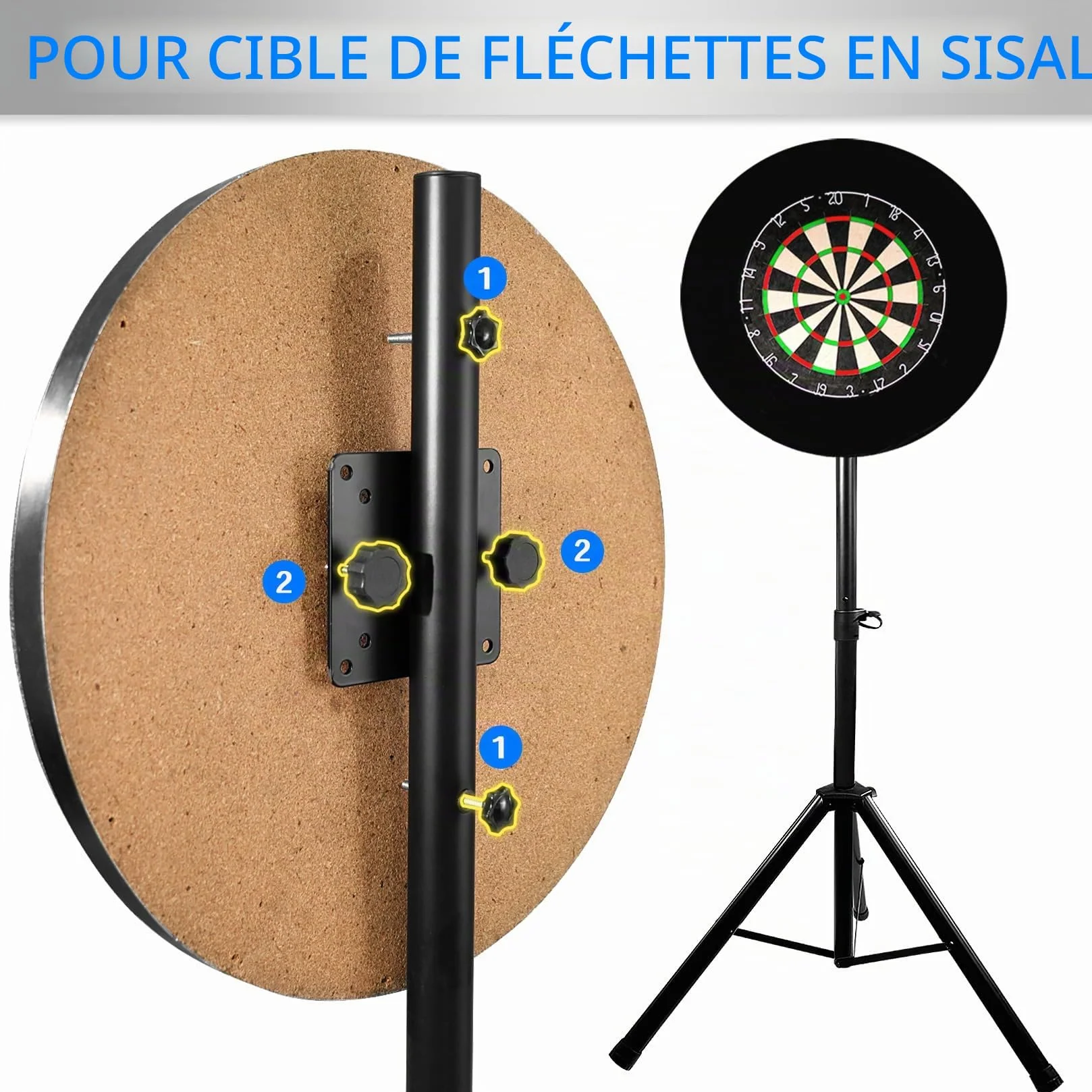 Support pour Cible de fléchettes Turnart 106-200 cm 3,7 kg