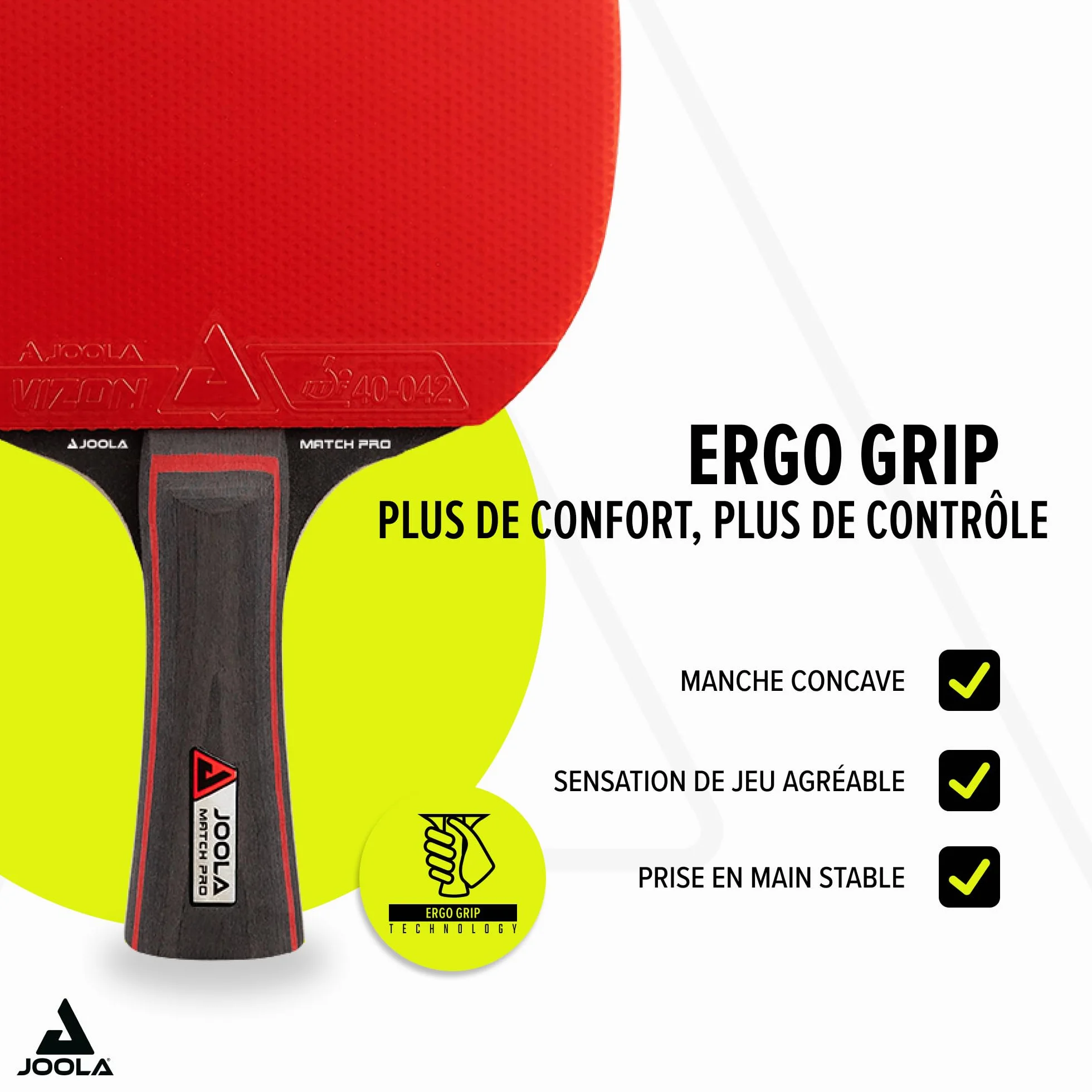 JOOLA Set de Tennis de Table, 2 Raquettes 3 Balles Housse