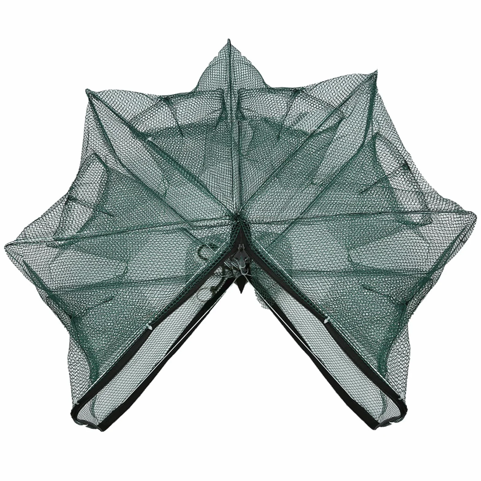 Cyrank Piège à ménés 6/12 Trous Filet de pêche Pliable avec épuisette pour Poissons-appâts
