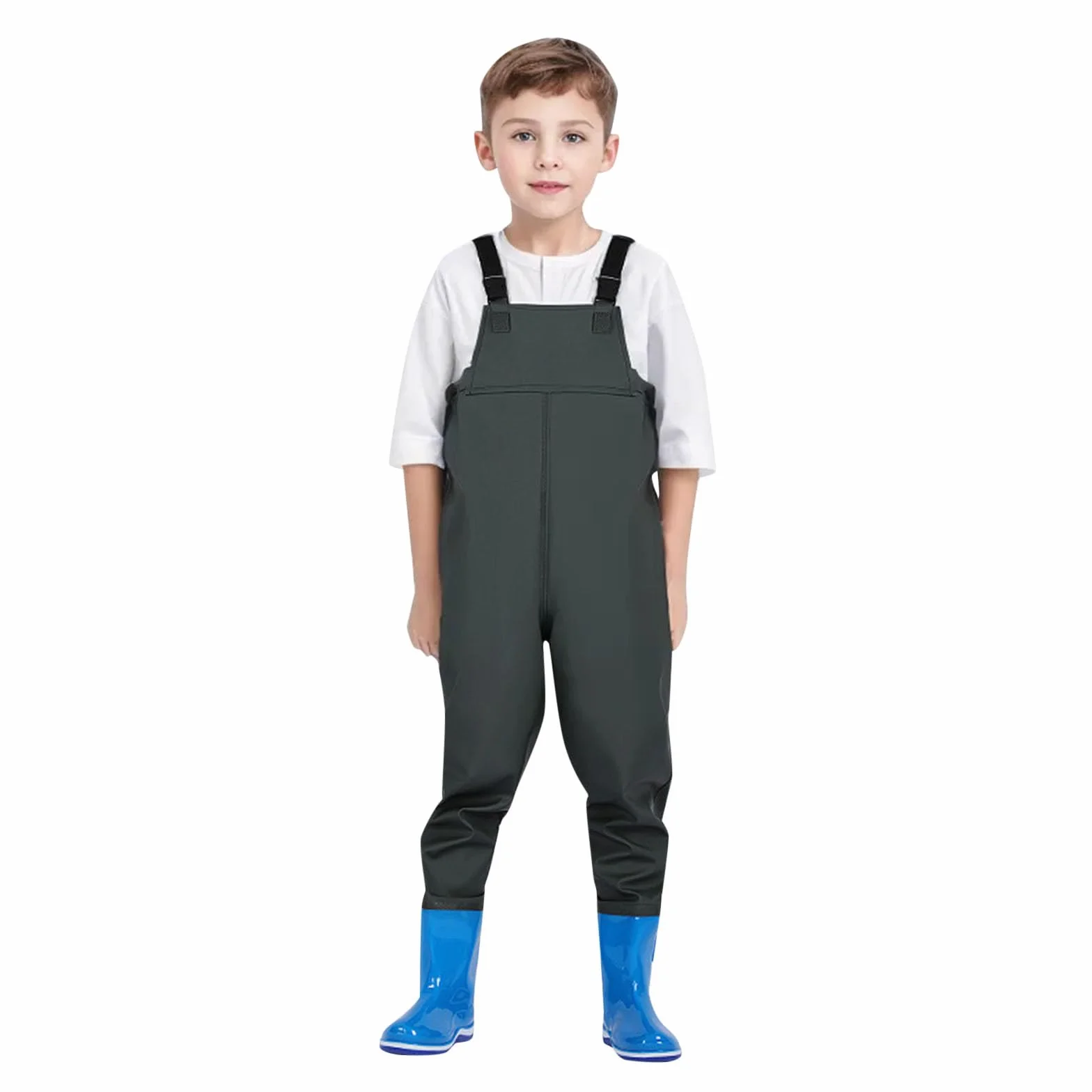 Waders Pêche Enfants Cuissardes Imperméables Chasse Bottes Unisexe Étanches Poche