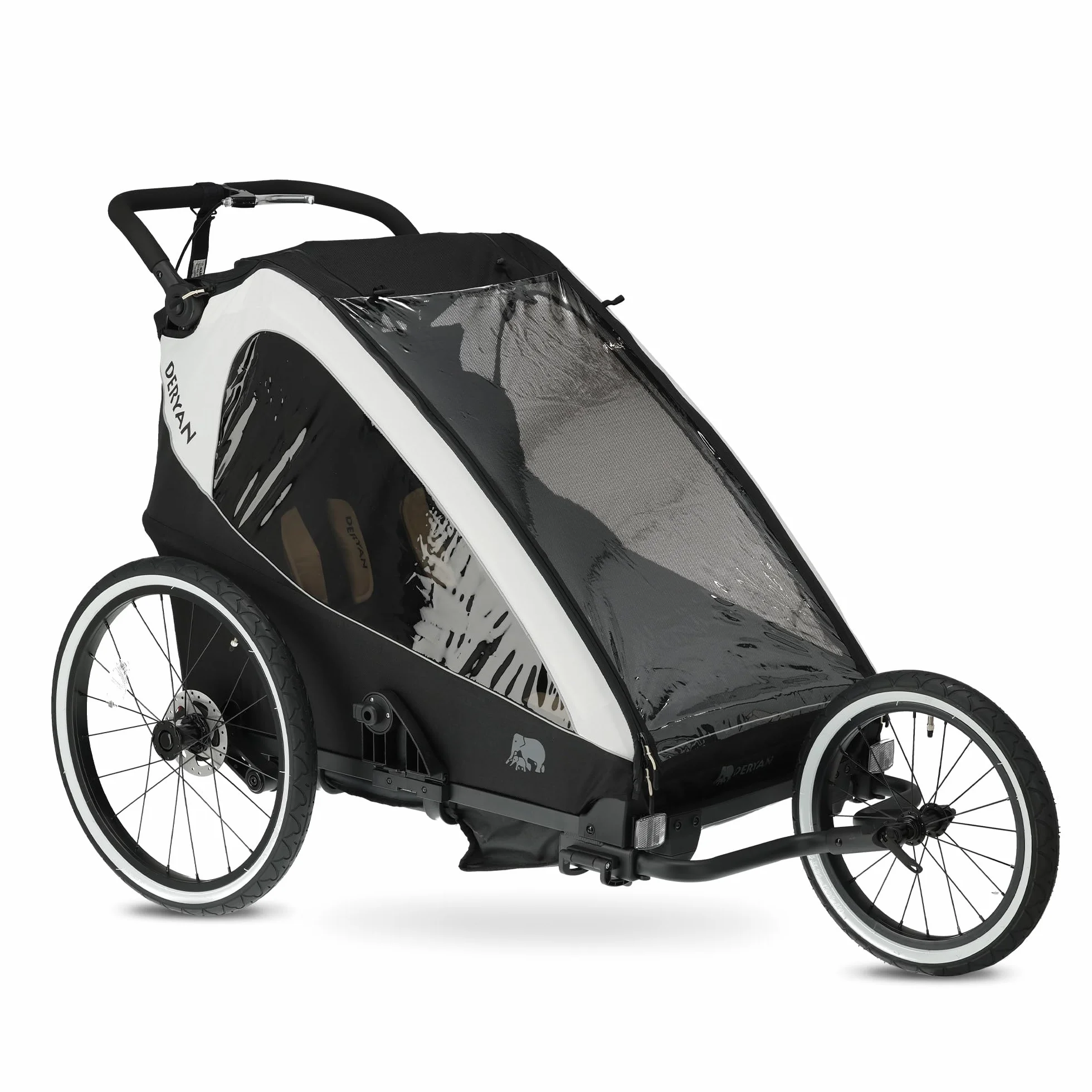 Deryan Remorque Vélo 2 Enfants 3en1 Poussette Duo