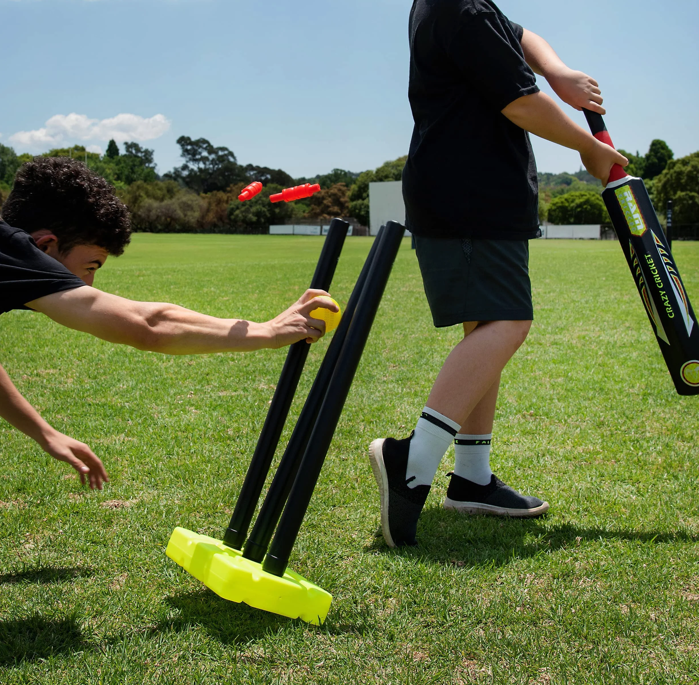 Ram Cricket Crazy Cricket Sets Senior Junior pour enfants de + 9 ans Ensemble de cricket Kwik haute performance durable entraînement matchs jardin plage