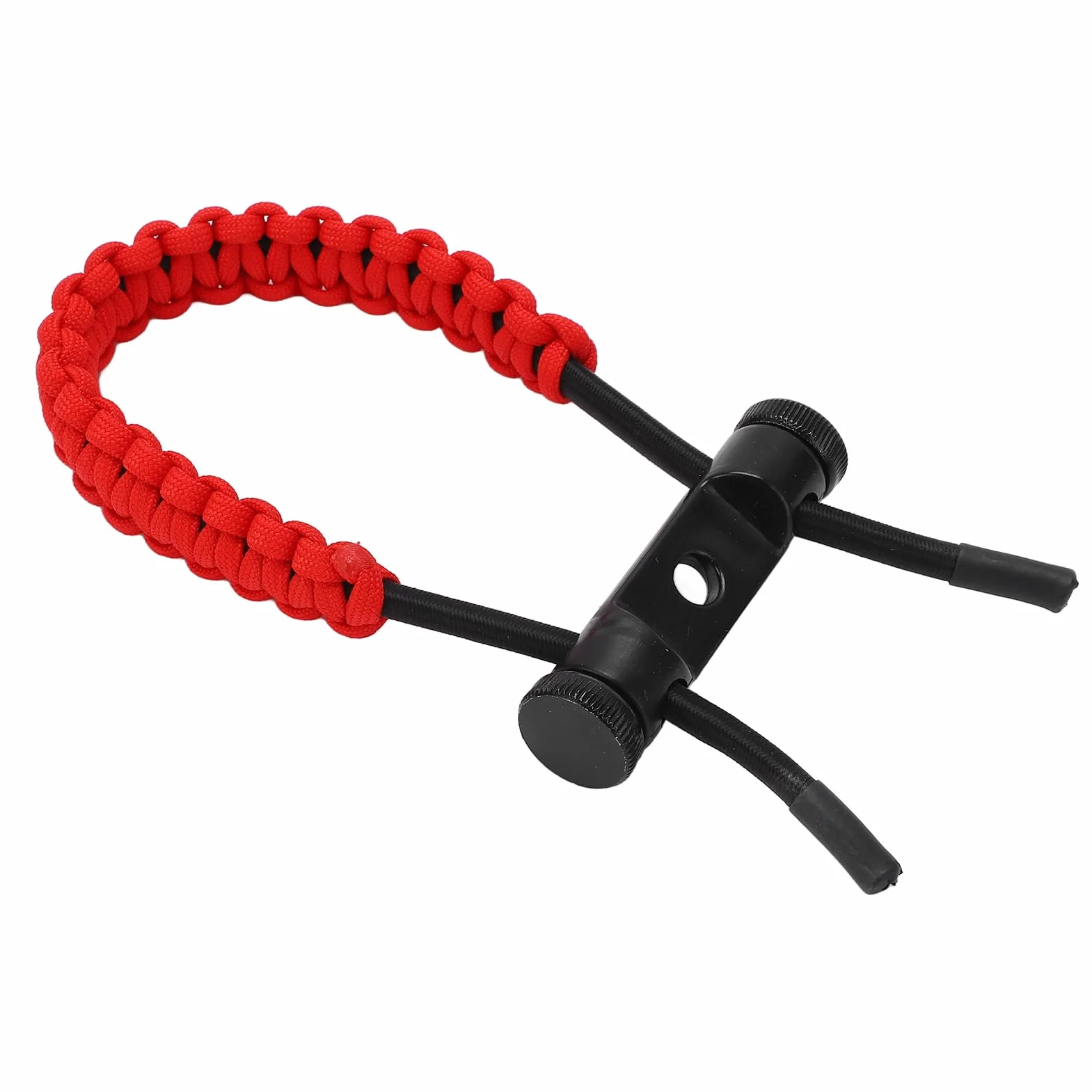 Élingues de Poignet d'Arc à Poulies Réglable Durable, Corde de Dragonne de Chasse pour Tir à l'Arc (Rouge)