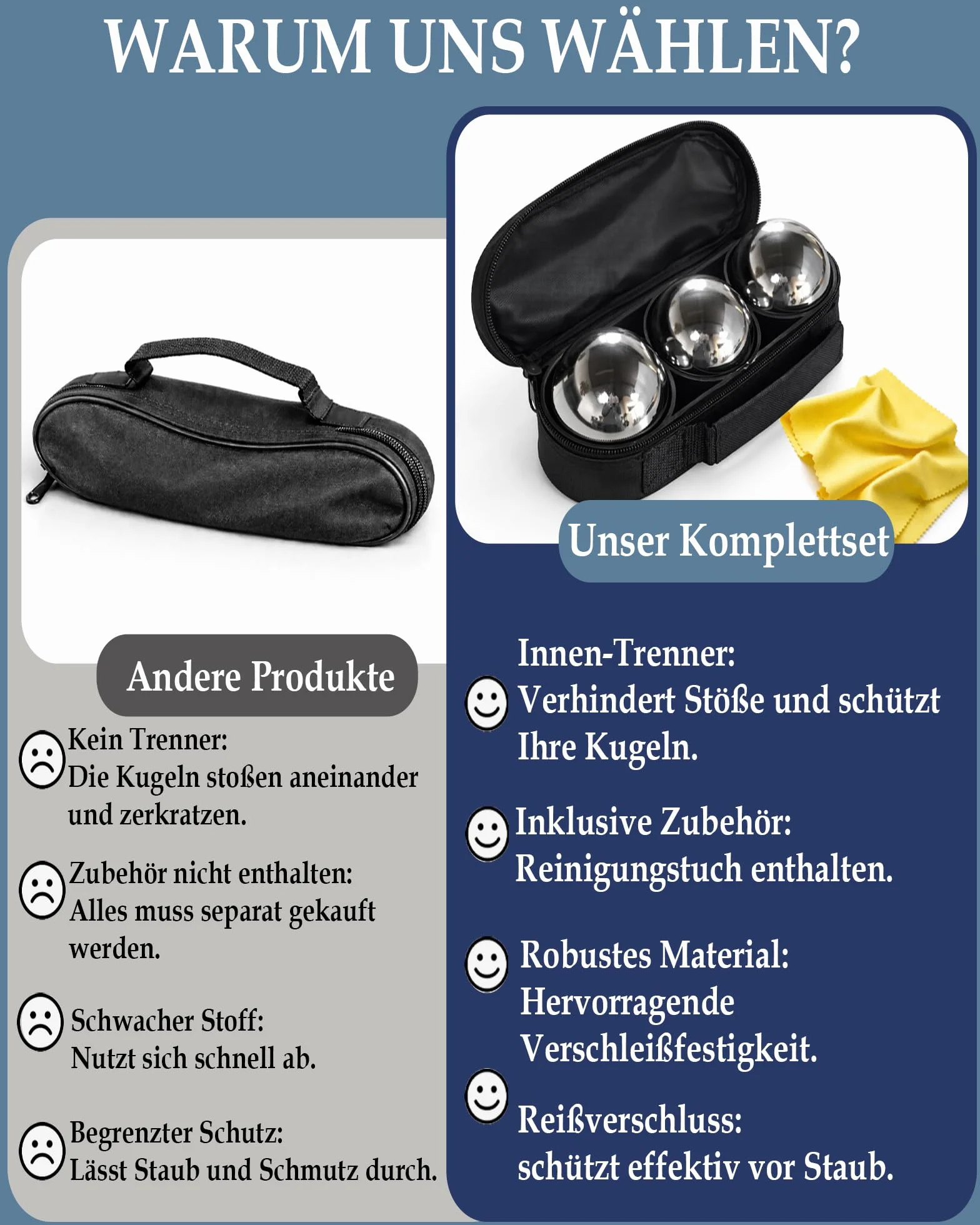Sacoche Boule de Pétanque pour 3 Boules – Étui de Transport Solide – Accessoire Pétanque