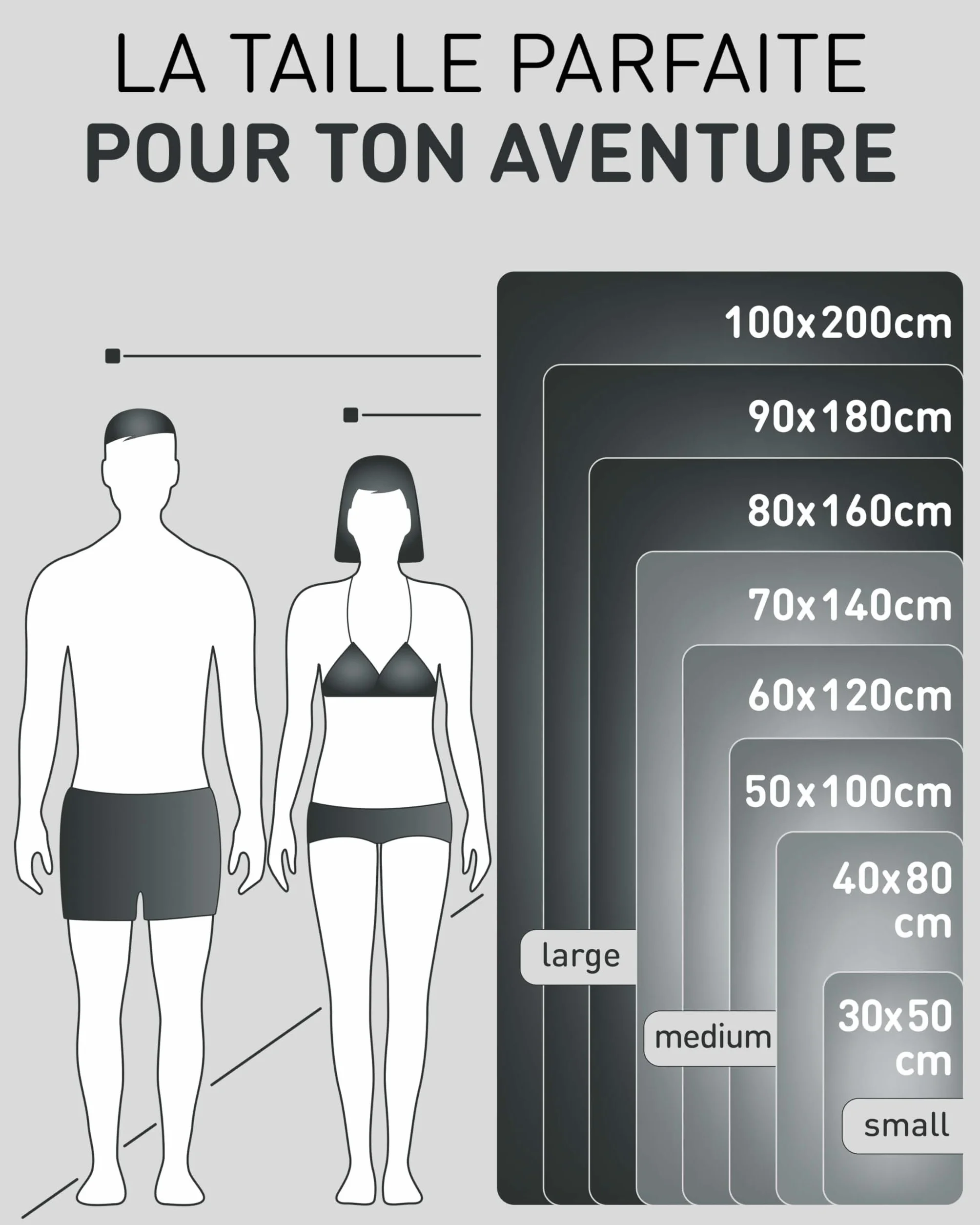 Fit-Flip Serviette Microfibre Sport Musculation Piscine Compacte Ultra-légère Rapidement Sèche