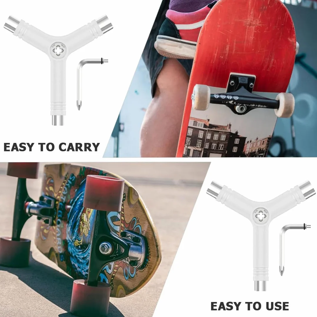 Skate Tool Skateboard Wrench Y Tool Pocket Wrench for Longboard Wheels