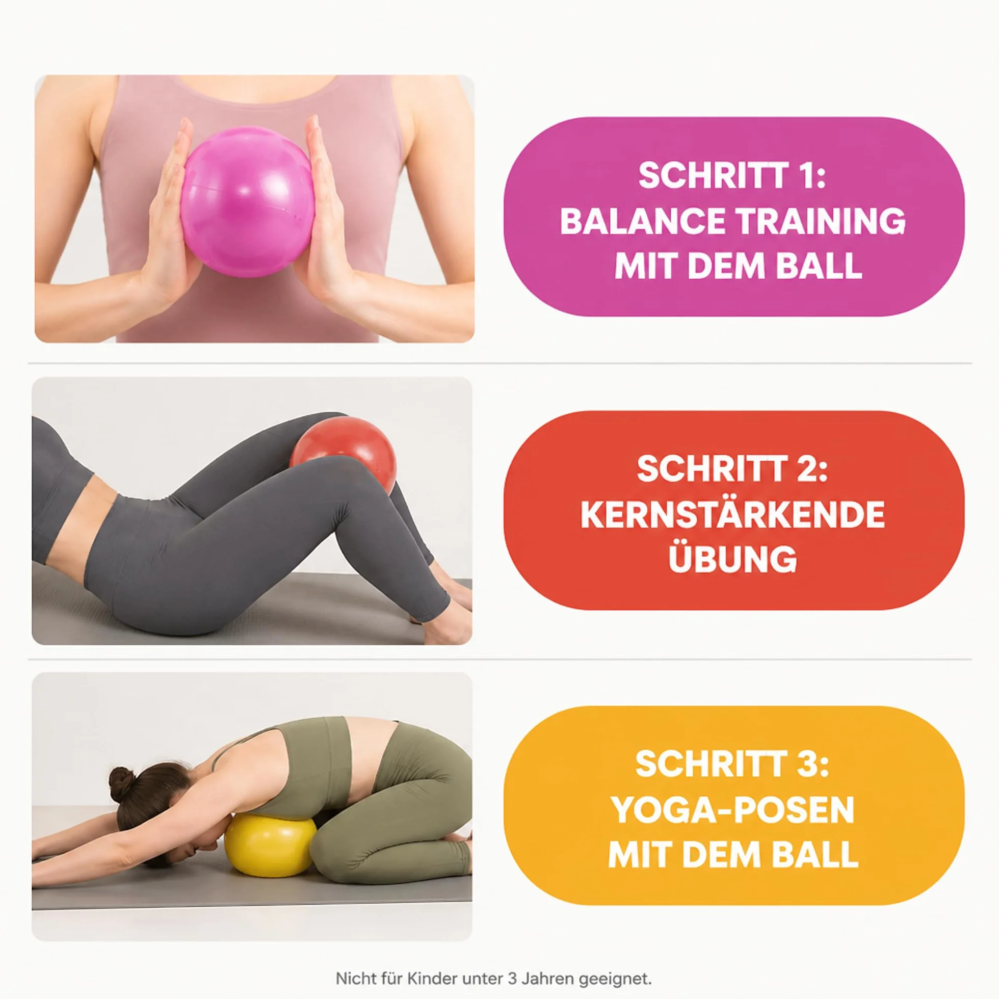Ballon de Pilates et de Yoga Souple ATC Handels GmbH