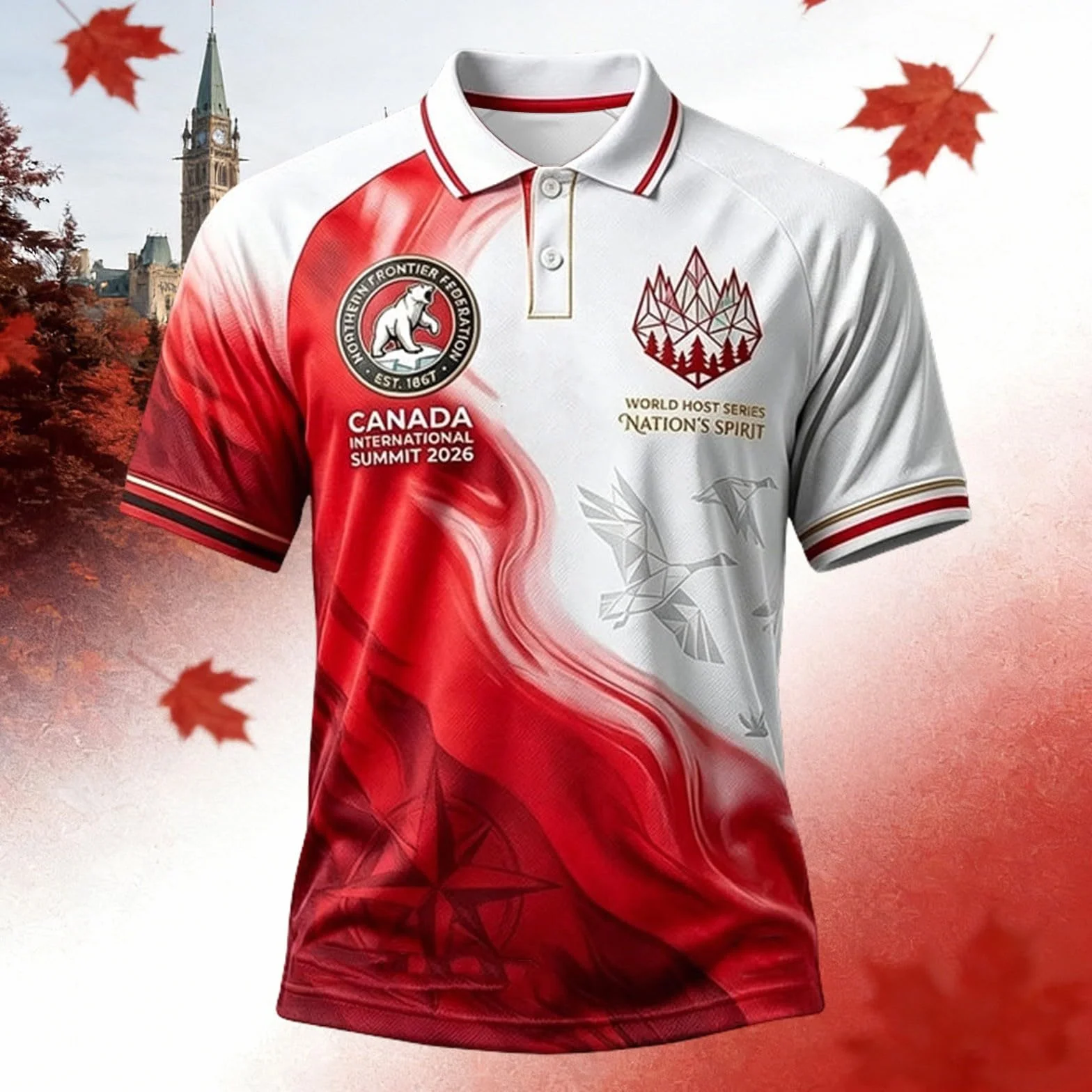 Maillot Canada Apparel pour Équipe de Supporters Respirant
