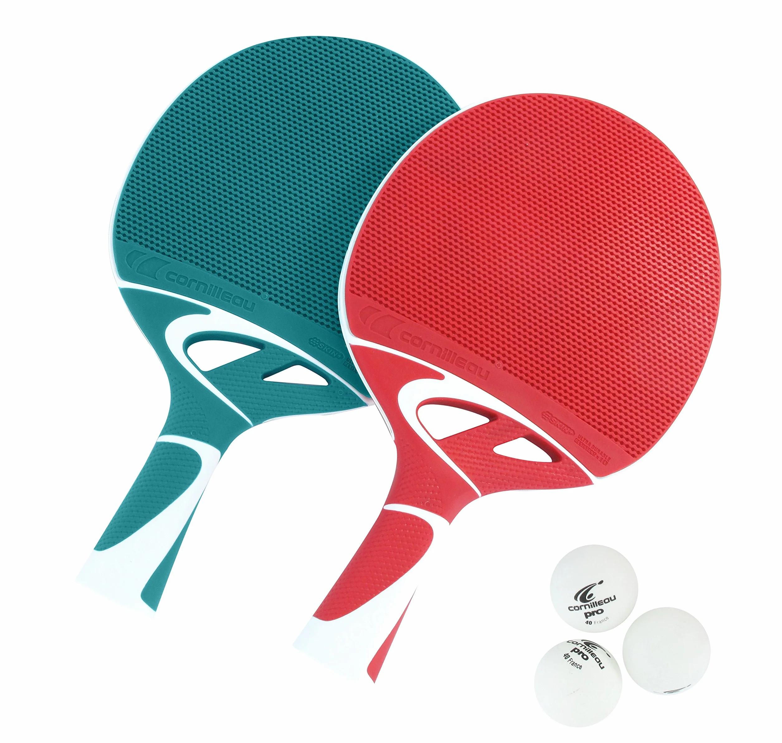 CORNILLEAU Tacteo Pack Duo Raquettes de ping-Pong d'extérieur Ultra résistante