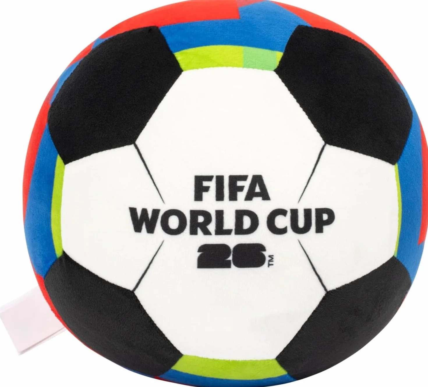 Jazwares Ballon de football FIFA en peluche rouge 22,9 cm Peluche douce Coupe du Monde Motif officiel FIFA
