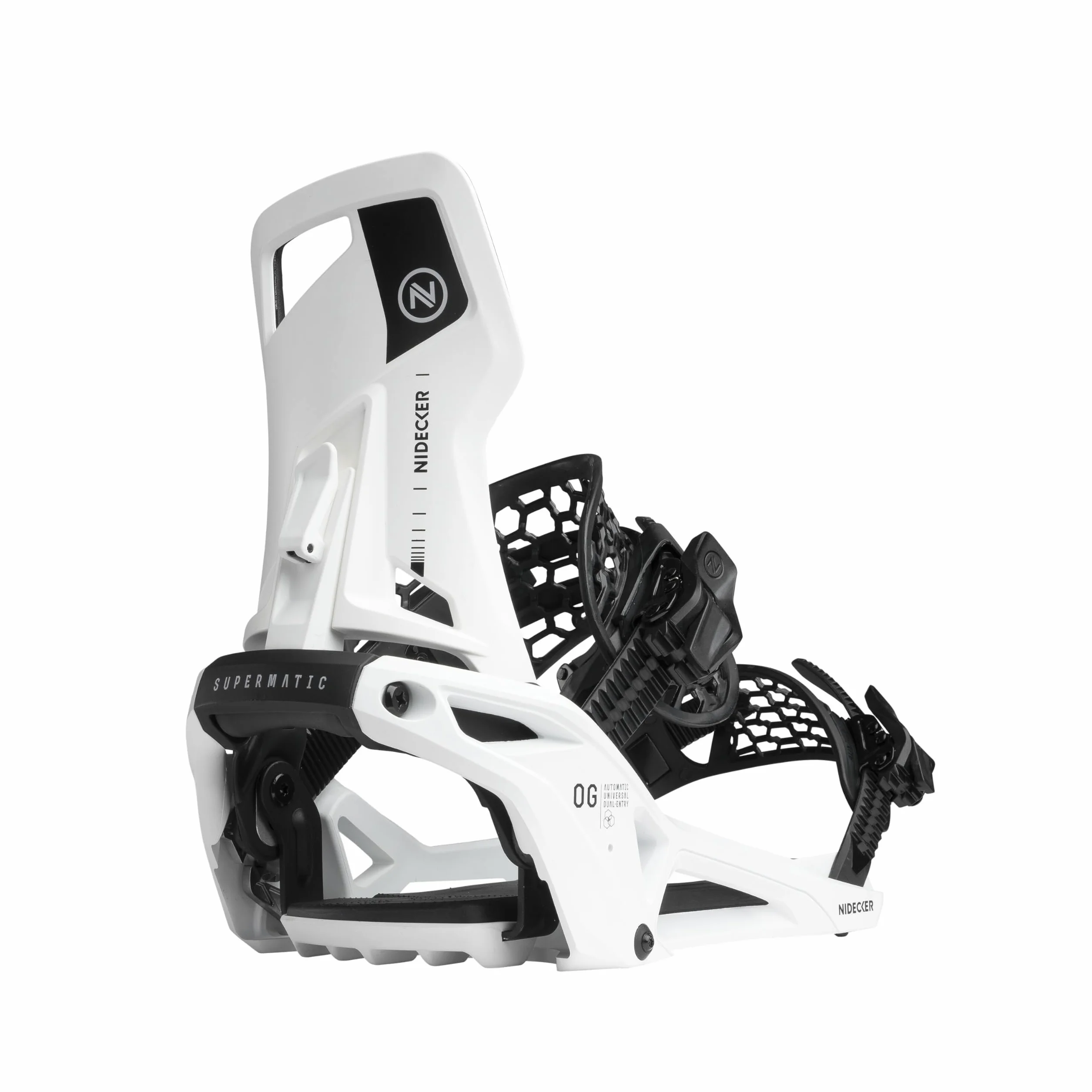 Fixations de Snowboard Nidecker OG Supermatic XL Blanc