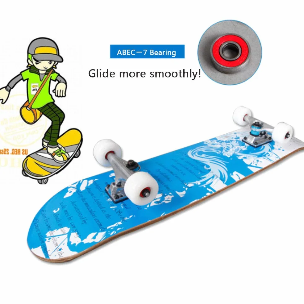 Skateboard Adulte Trick Skate Board pour Débutant Cadeau d'anniversaire Enfants Adolescent