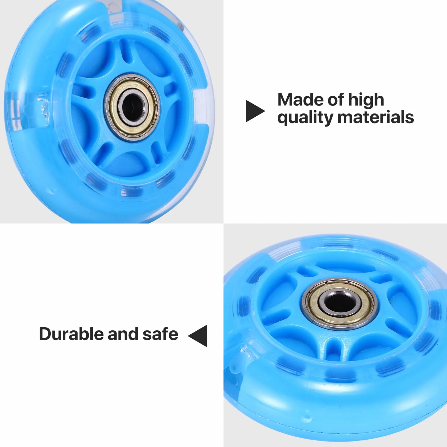 Roues de rechange trottinette LED 80 mm ABEC-7 pour enfants