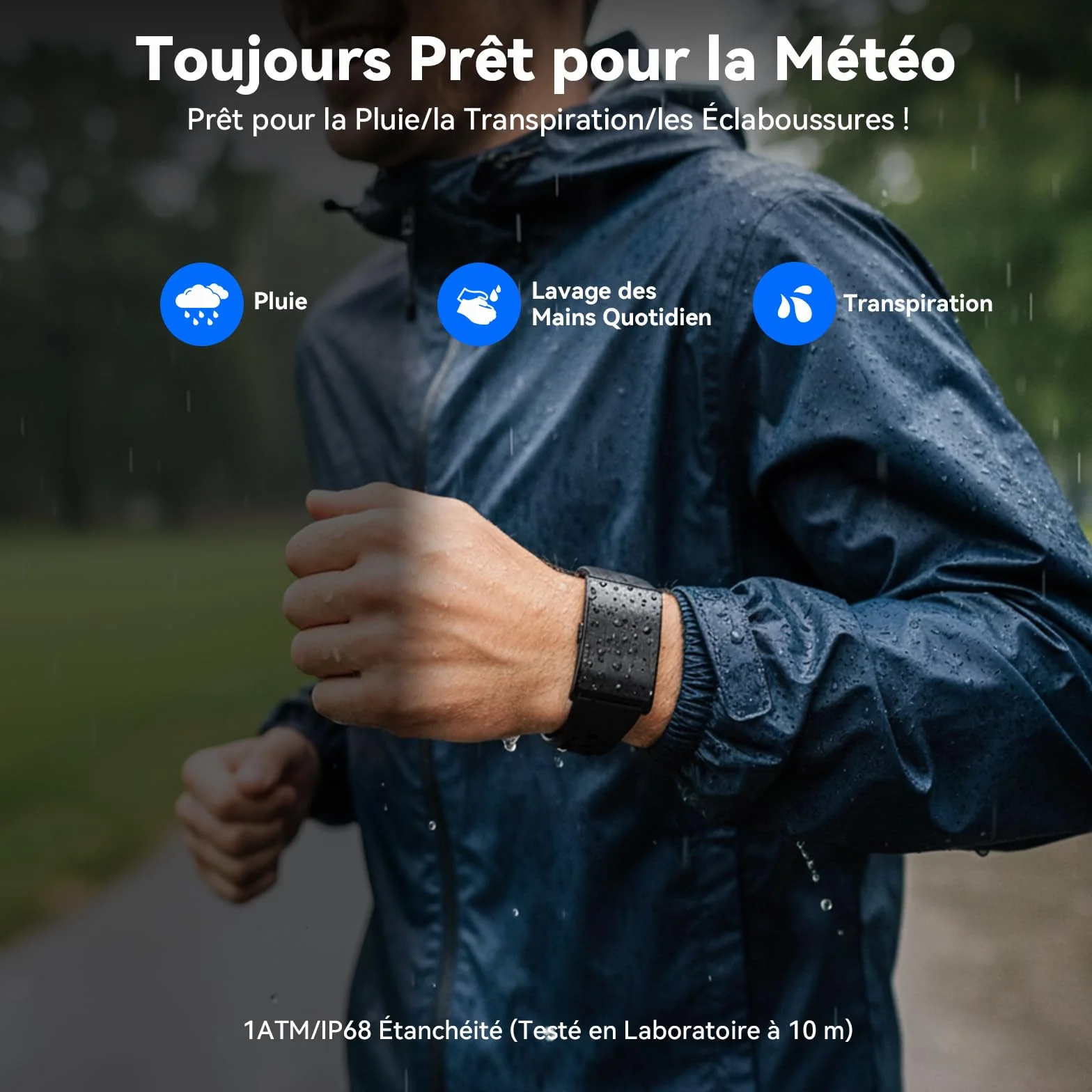Bracelet Connecté Fitness Tracker 24/7 Suivi Activité Sommeil Fréquence Cardiaque Analyse IA 60 Jours Autonomie 170+ Sports sans Abonnement