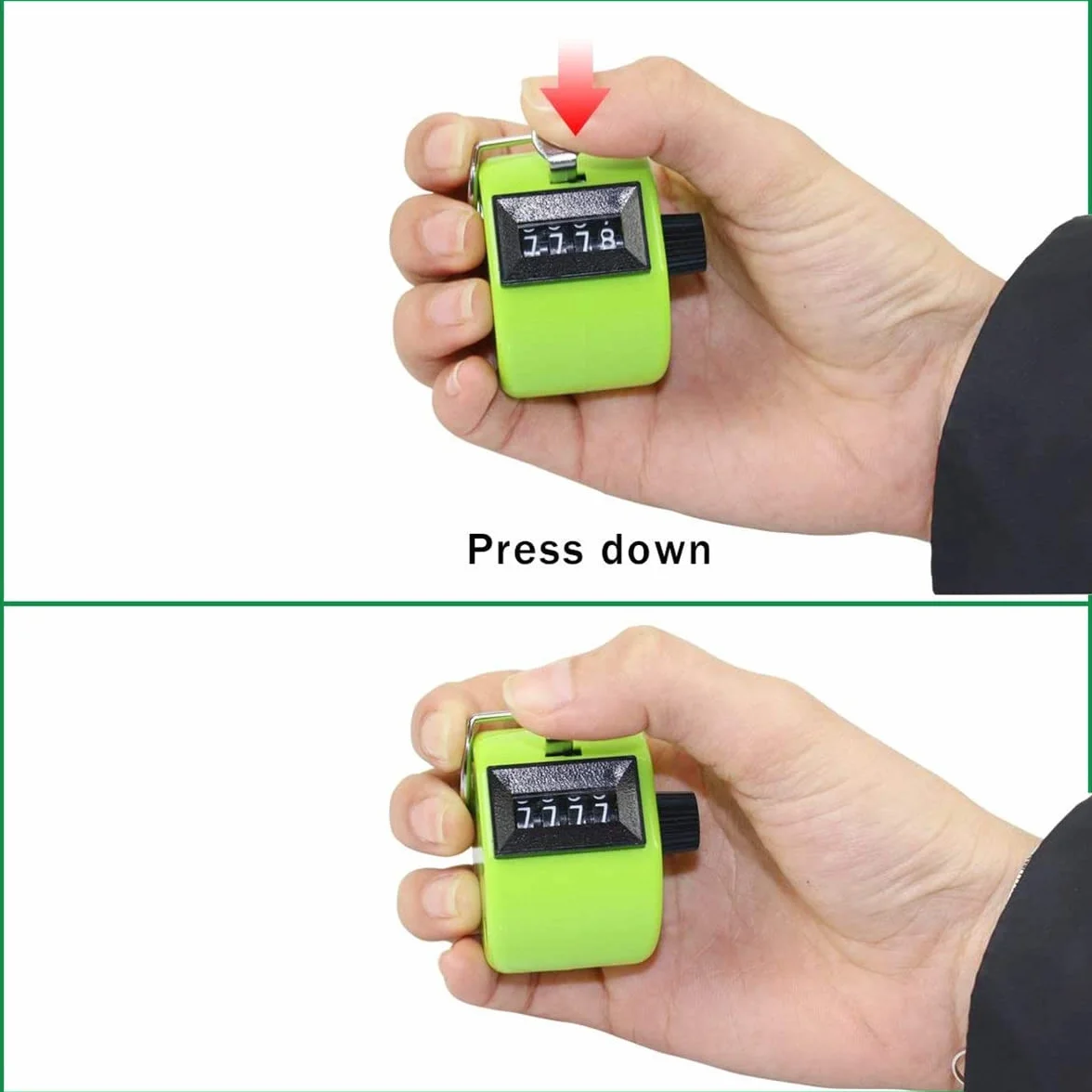 Podomètre à clic Manuel 3 pièces, Compteur de quantité mécanique en Plastique, pour entraîneur Sportif Vert Rose Bleu
