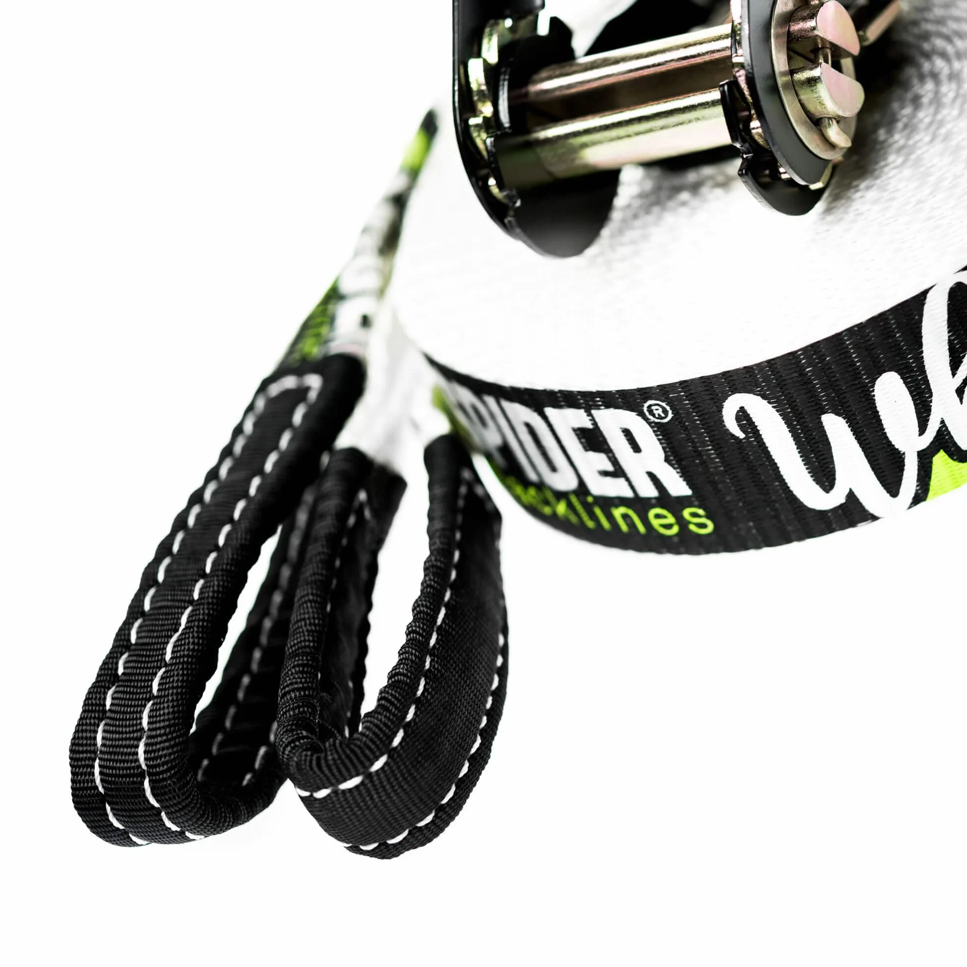Slackline Kit White Line Tendeur à Poignée Ergonomique Sangle 15 m