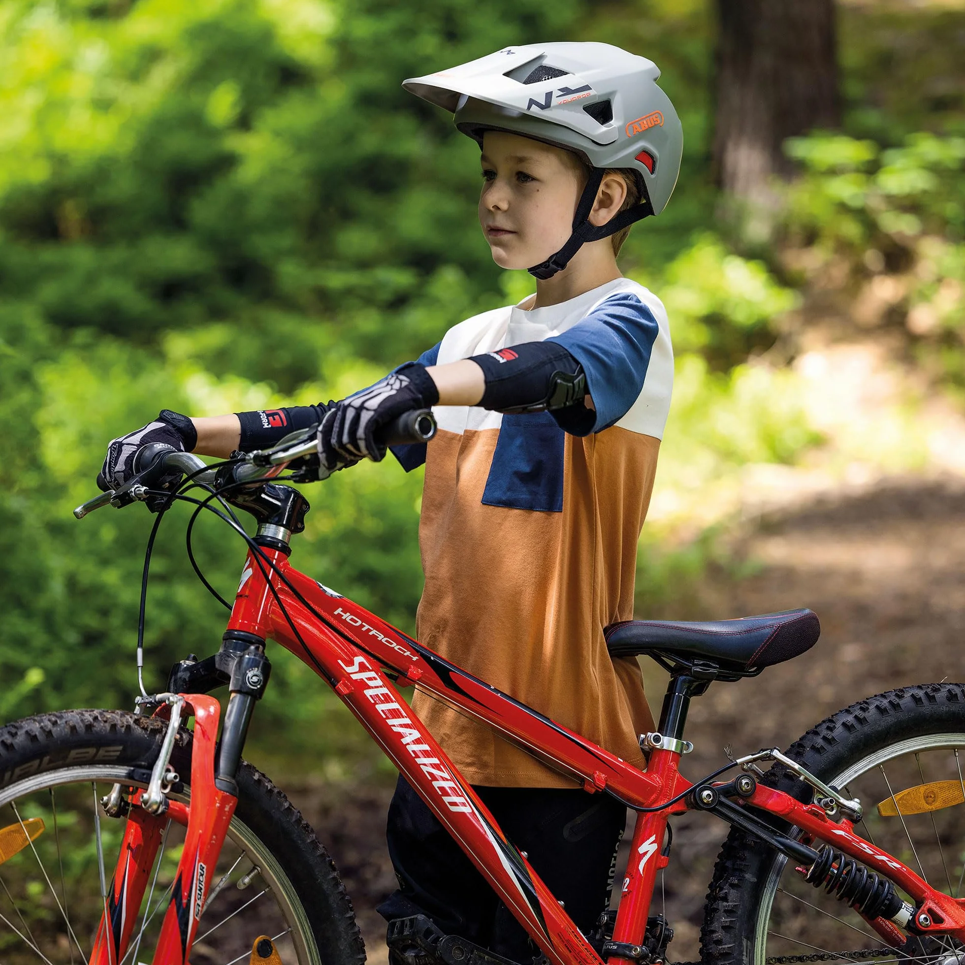 ABUS Casque VTT YouDrop FF intégral Enfants Adolescents mentonnière Amovible