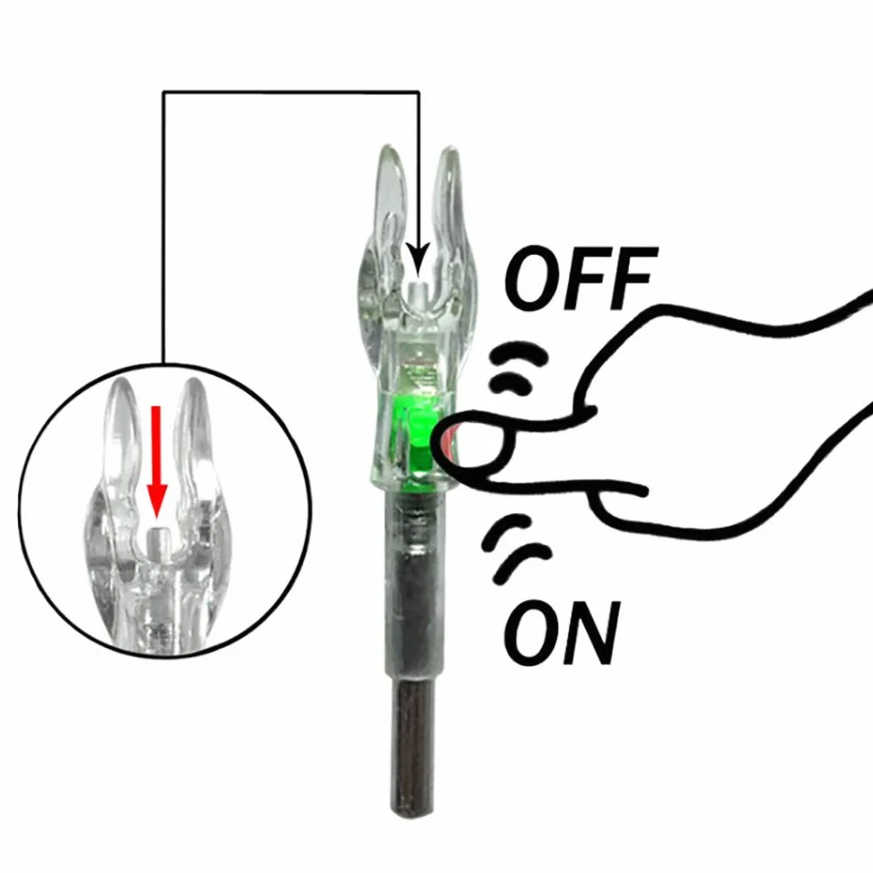 SHARROW LED cames de flèche encoches lumineuses pour arbre de flèche diamètre intérieur 4,2 mm, arc à poulies sport tir à l'arc accessoires