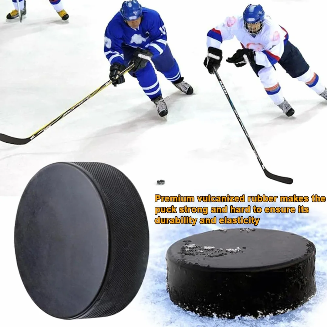 Palets d'exercice de hockey en caoutchouc 75mm diamètre 25mm épaisseur Noir