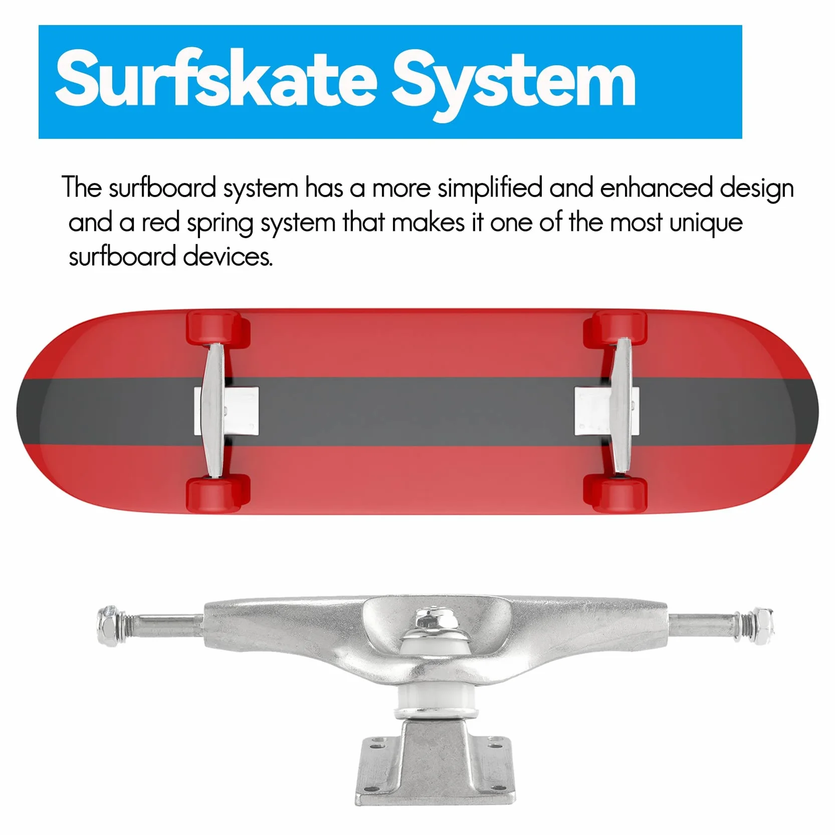 BrüCke Surfskate Adaptateur Ensemble de joints d'argent pour S6 rouge