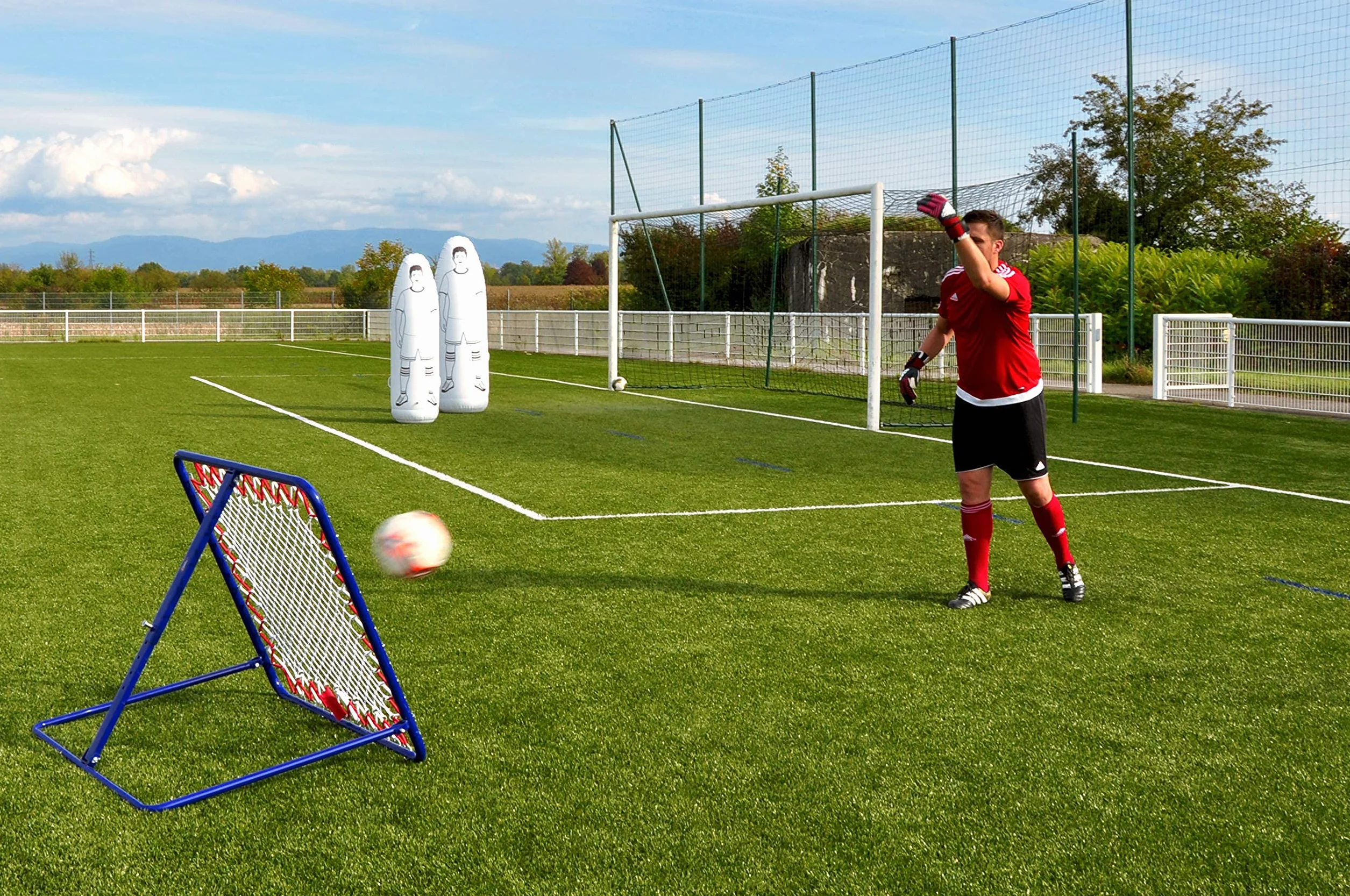 POWERSHOT Tchoukball Filet de Rebond 100 x 100 cm Ajustable 6 Positions 40° à 90°