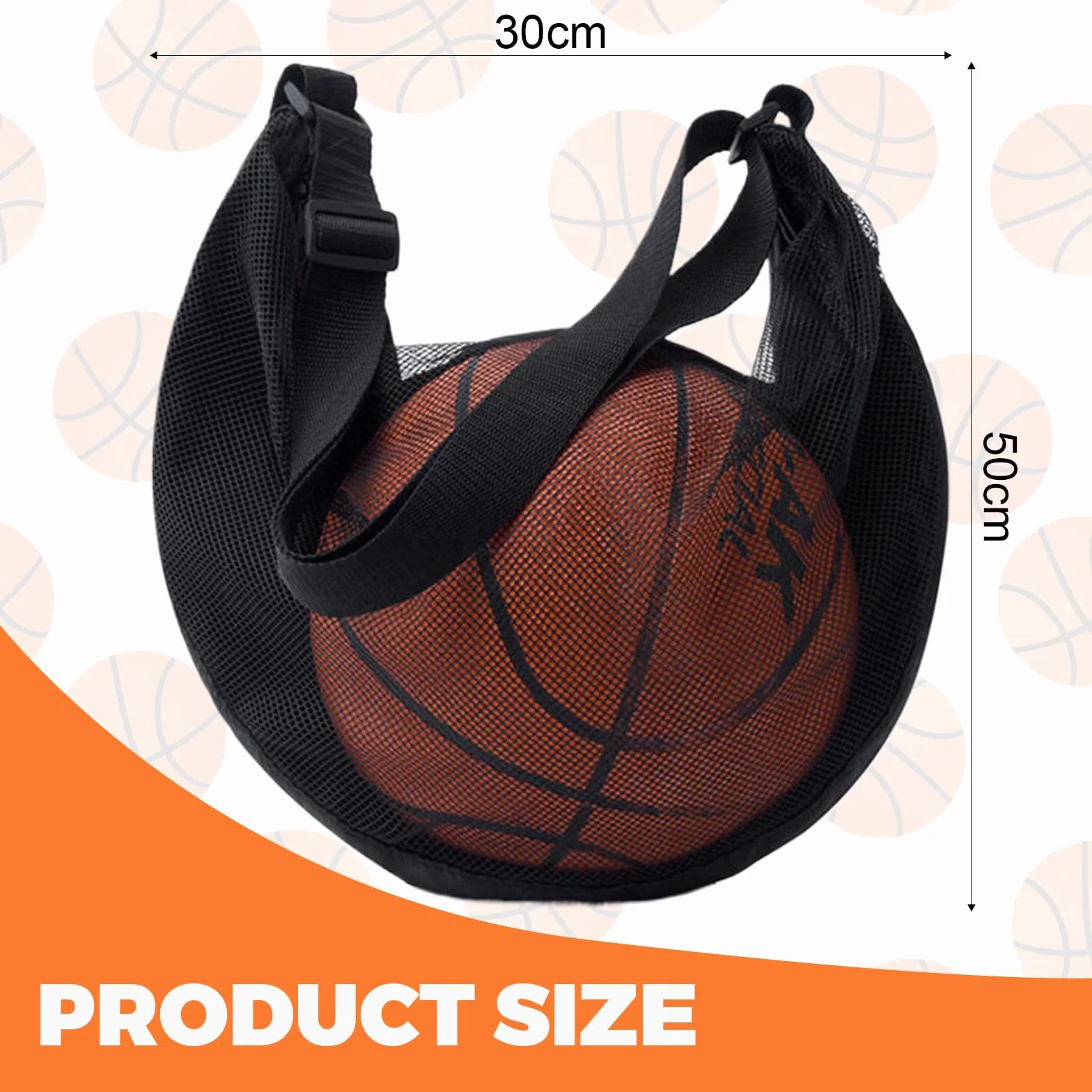 Sac à Dos de Basketball avec Poche Filet et Mousqueton