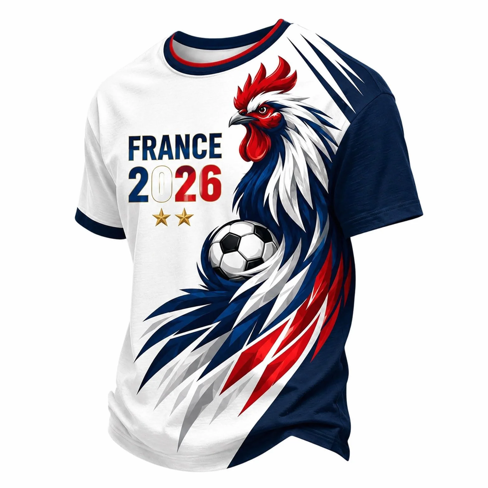 Maillot France 2026 Homme – Maillot de Foot France avec Coq Gaulois, Haut Décontracté Fan Respirant