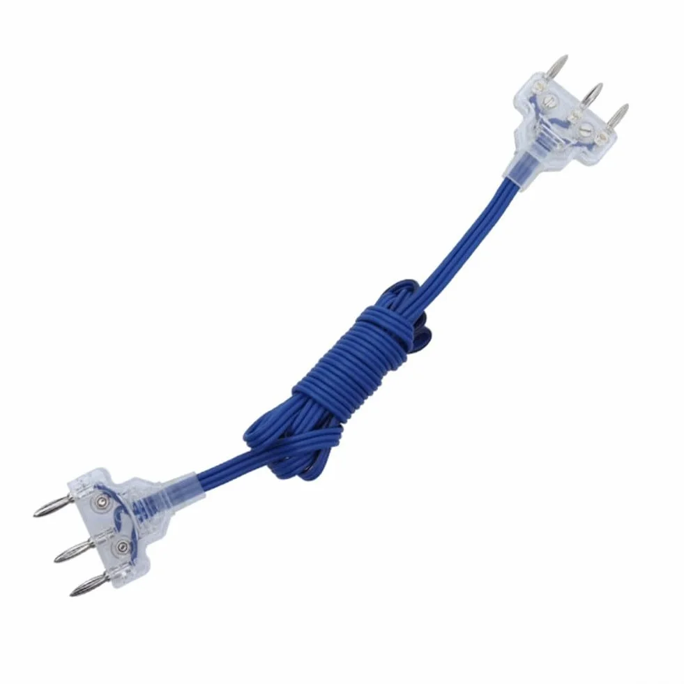 Cordon de corps pour clôture Epee, câble conducteur flexible PVC 1,8 m cuivre, transmission stable (bleu)