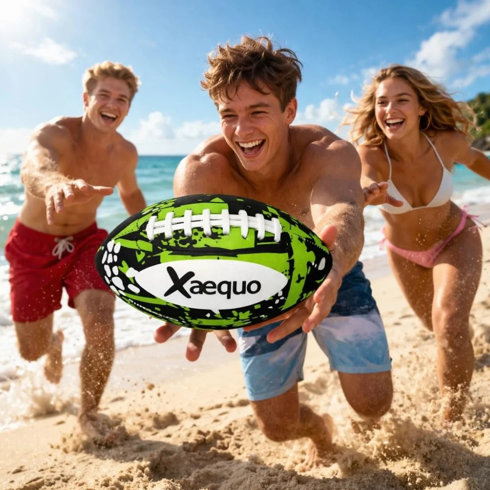 Ballon de Foot Américain Taille 9 en Néoprène Soft Résistant à l’Eau pour Plage, Piscine et Jardin