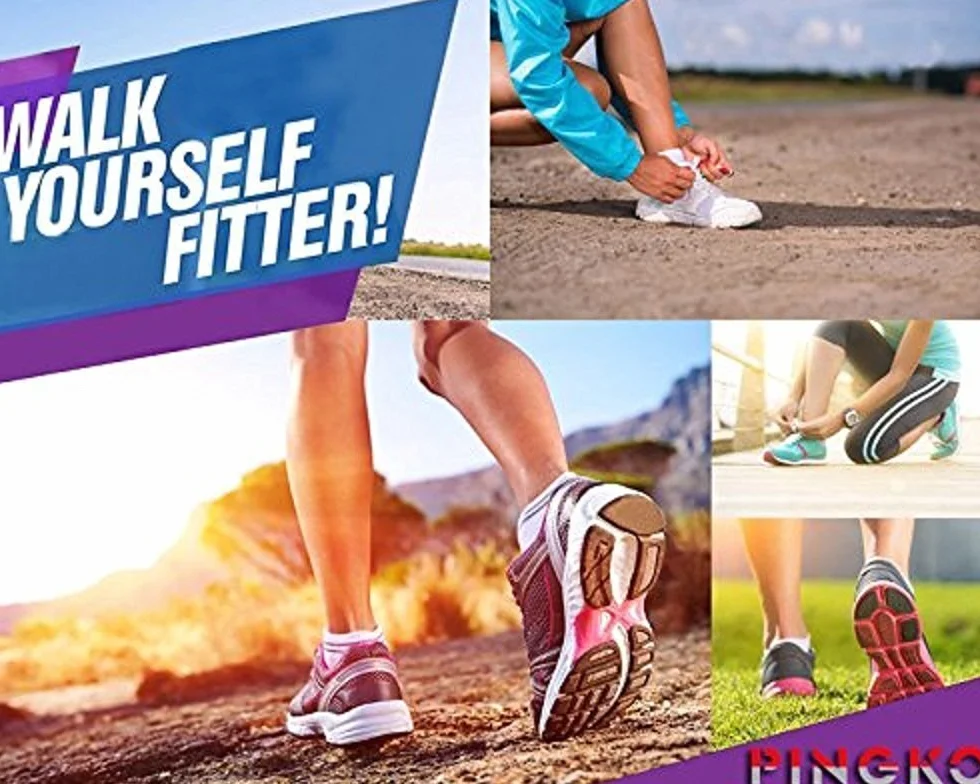 PINGKO Podomètre Compteur de Pas/Distance/Calories Fitness Tracker Portable