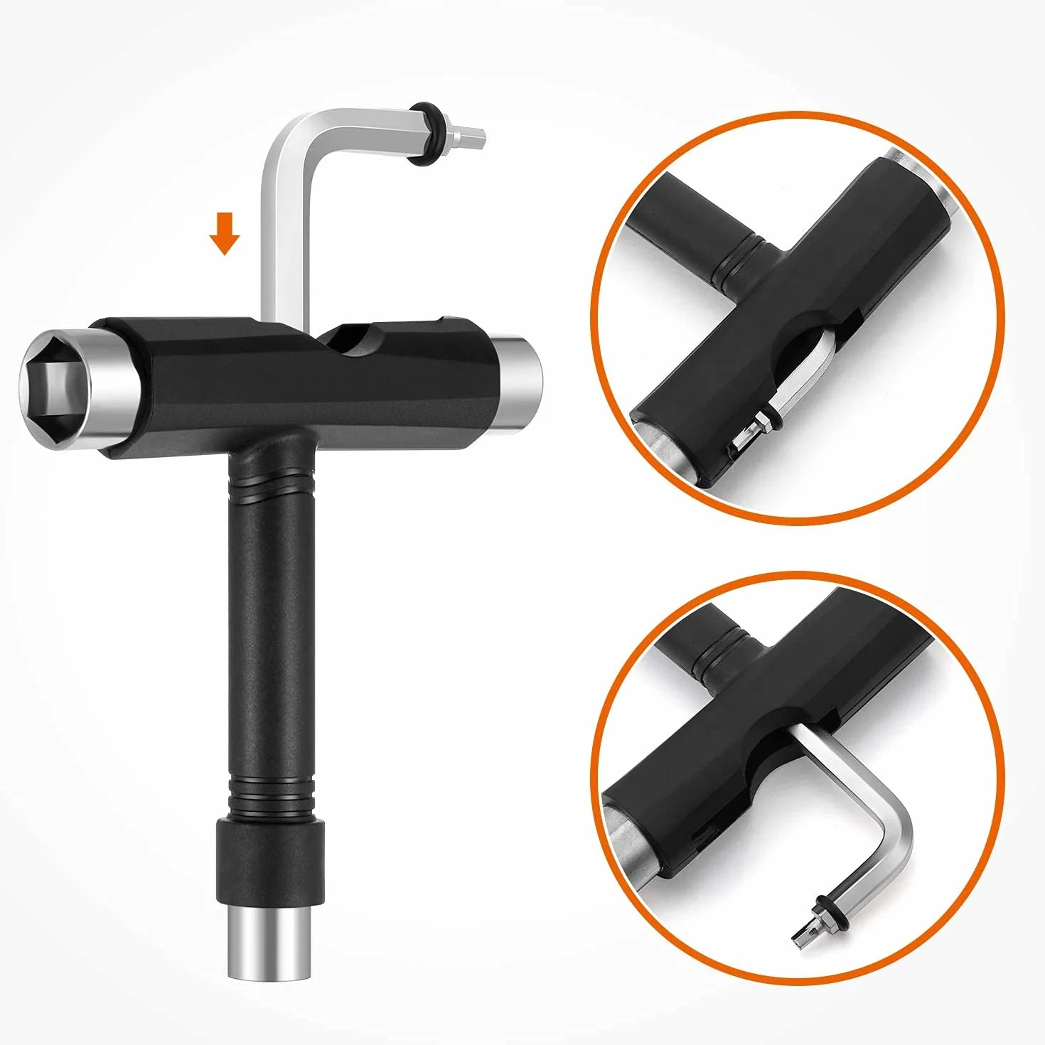 Outils de Skate Tout-en-Un en T avec Tournevis Cruciforme Type L pour Planche à roulettes
