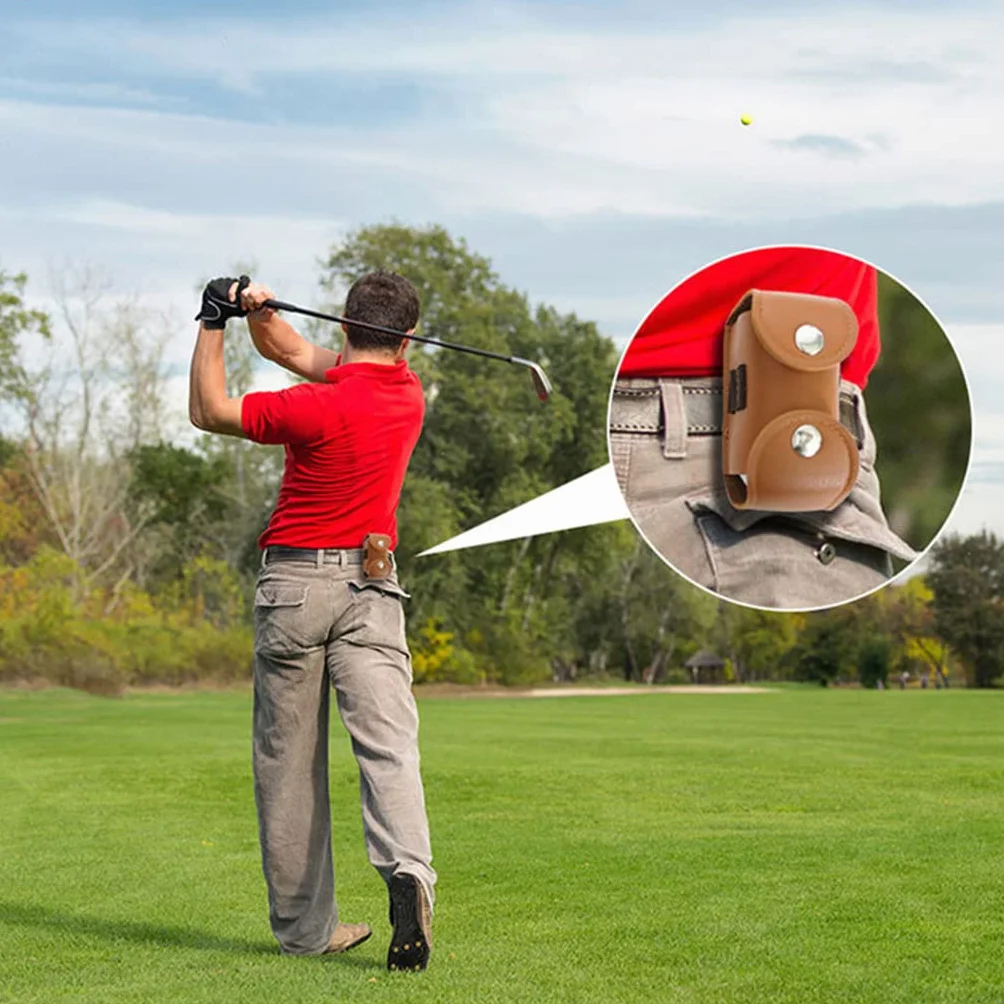 Sac de rangement pour balles de golf en cuir portable