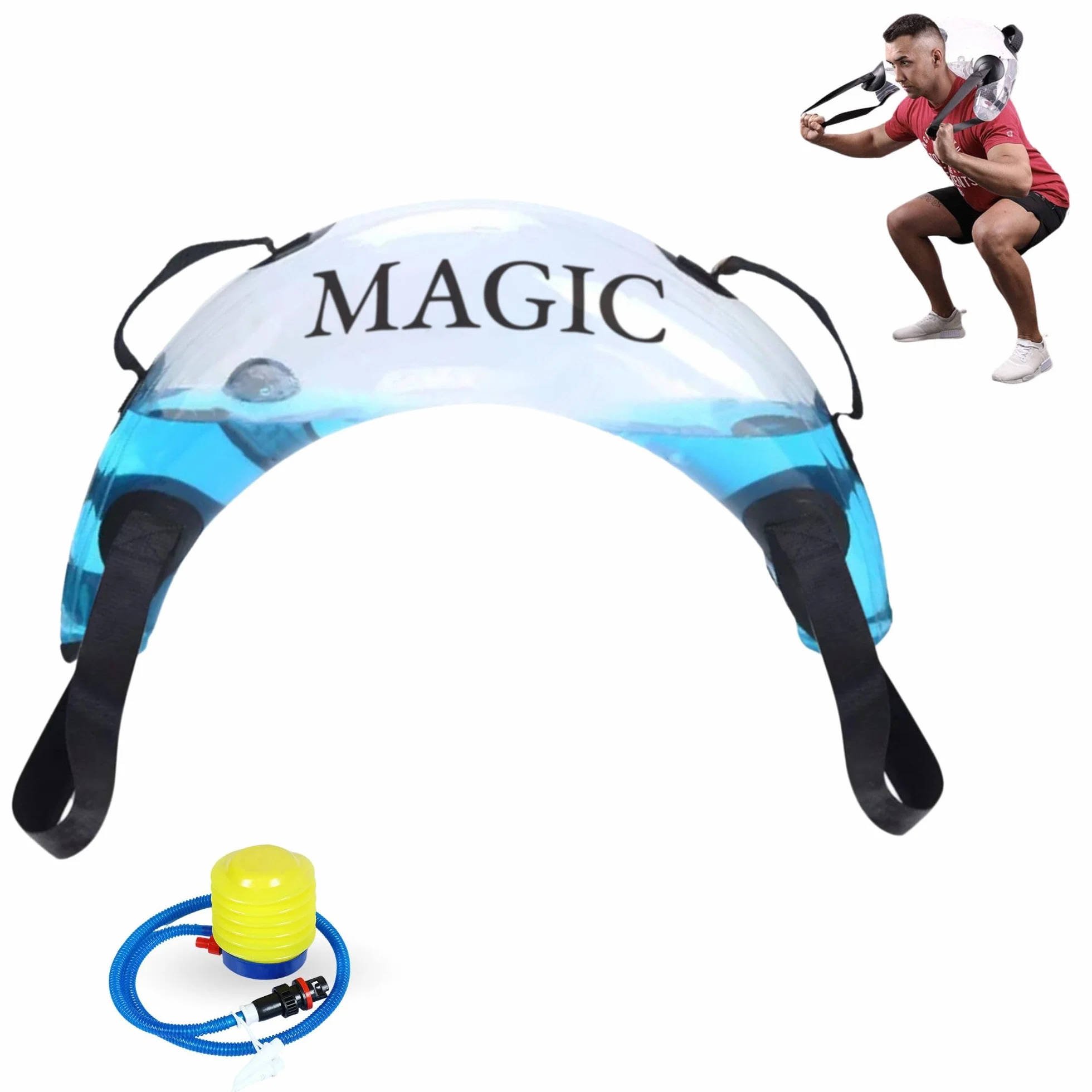 Sac d'Eau de Fitness Réglable 5-20 kg Portable pour Entraînement Force