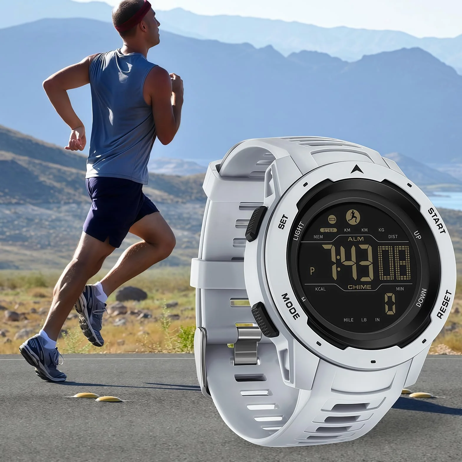 Flintronic Montre Podomètre sous-Marin de Plongée avec Comptage de Pas Calories Distance