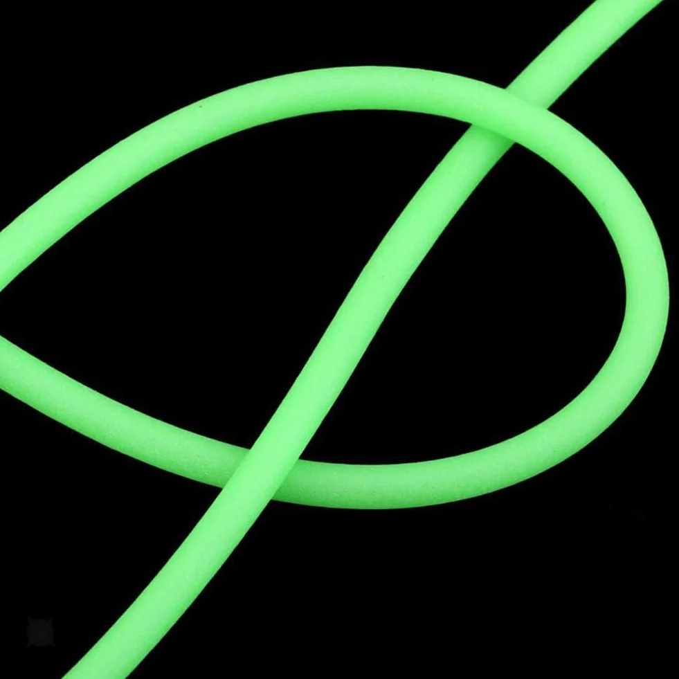Gaine lumineuse en silicone anti-rig 2 m fil de pêche haute mer Vert