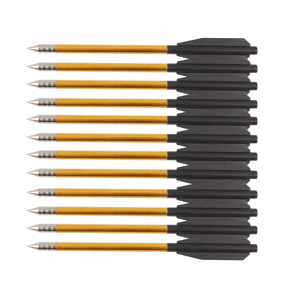 Aluminium flèches de boulons d'arbalète 6,25 Pouces pour 50 LB / 80 LB, Paquet de 12