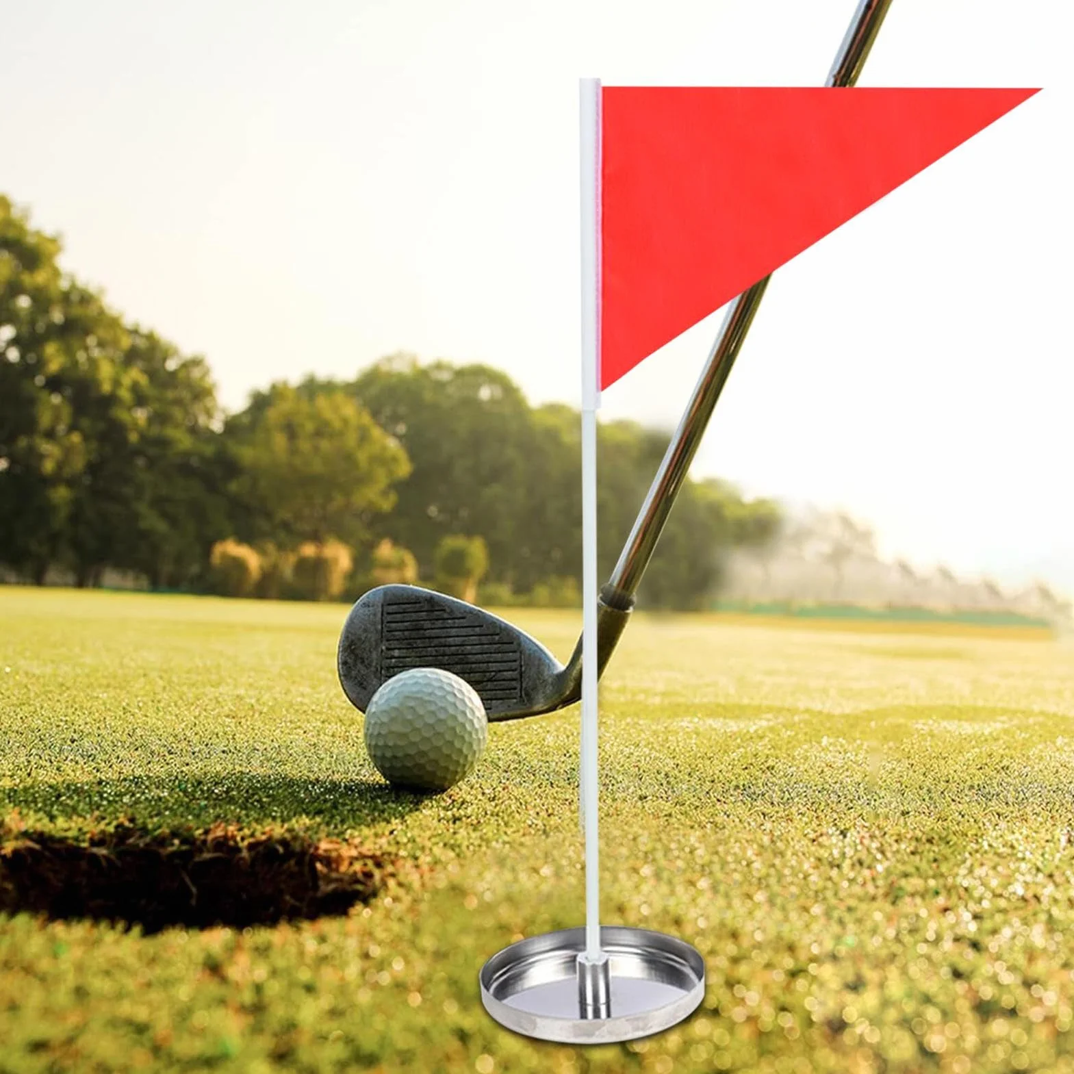 Trous et Drapeaux pour le Green, Aide d'Entraînement au Putting Intérieur Extérieur Jardin