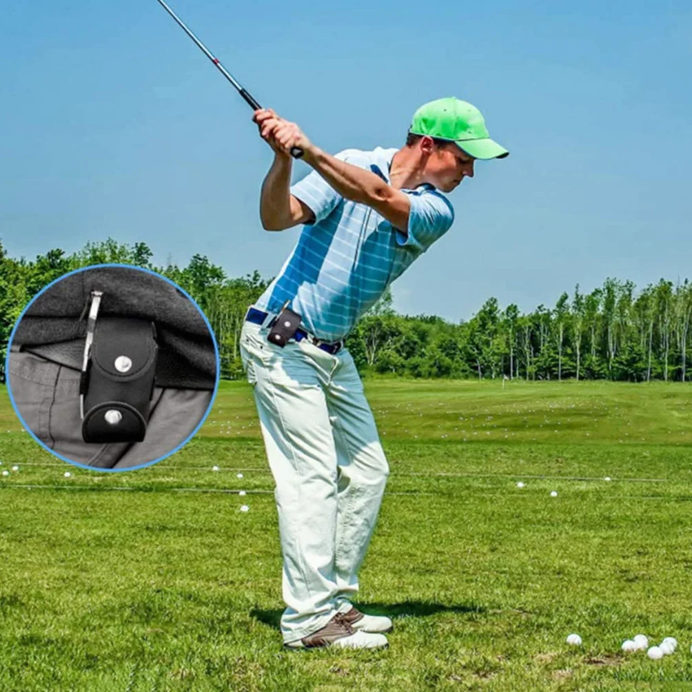 Sac de rangement pour balles de golf en cuir portable