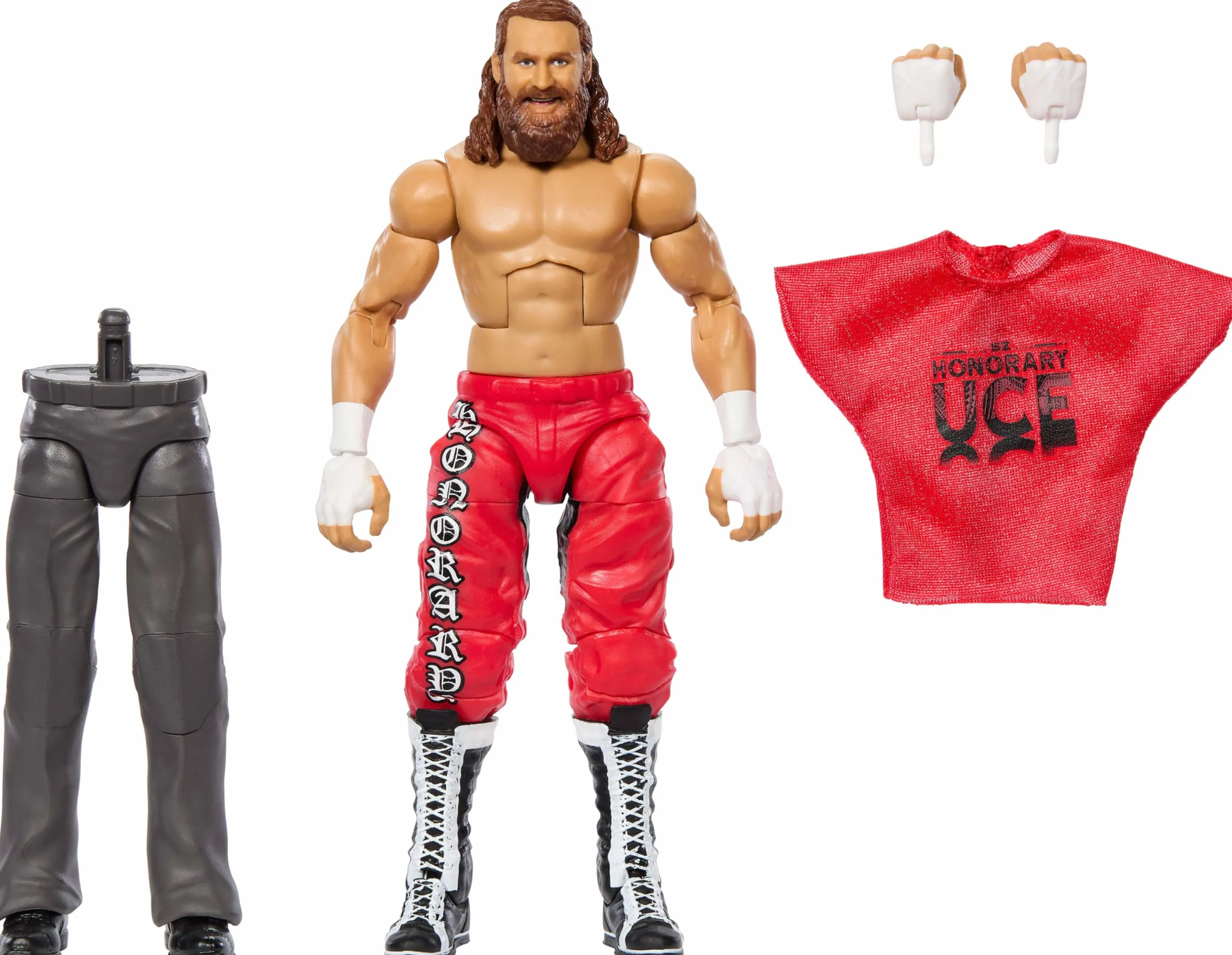 Mattel WWE Elite Collection Sami Zayn Premium Live Event Figurine avec accessoires et mains interchangeables