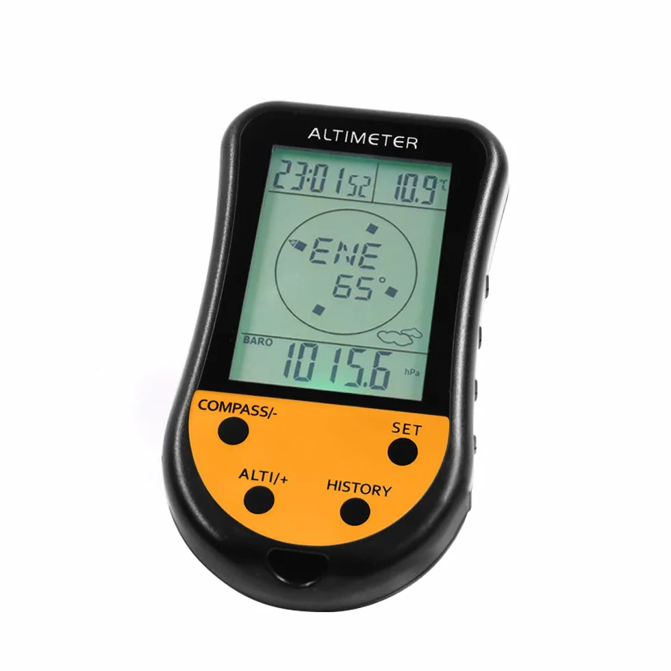Altimètre numérique électronique 8 en 1 multifonction LCD rétroéclairage baromètre boussole thermomètre prévisions météo horloge calendrier extérieur escalade randonnée pêche