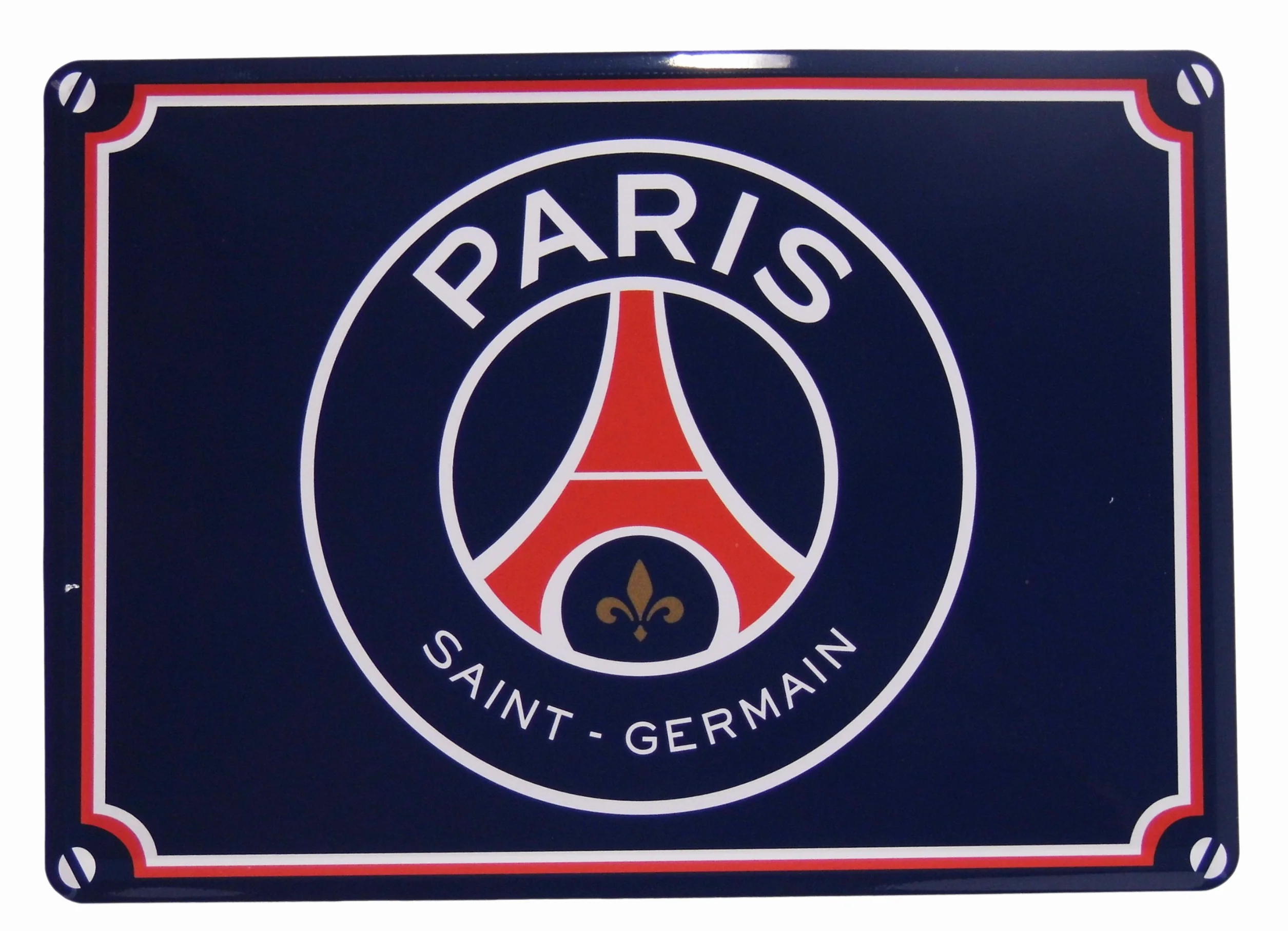 Paris Saint-Germain Plaque de Rue PSG Collection Officielle Football Ligue 1 15 x 20 cm