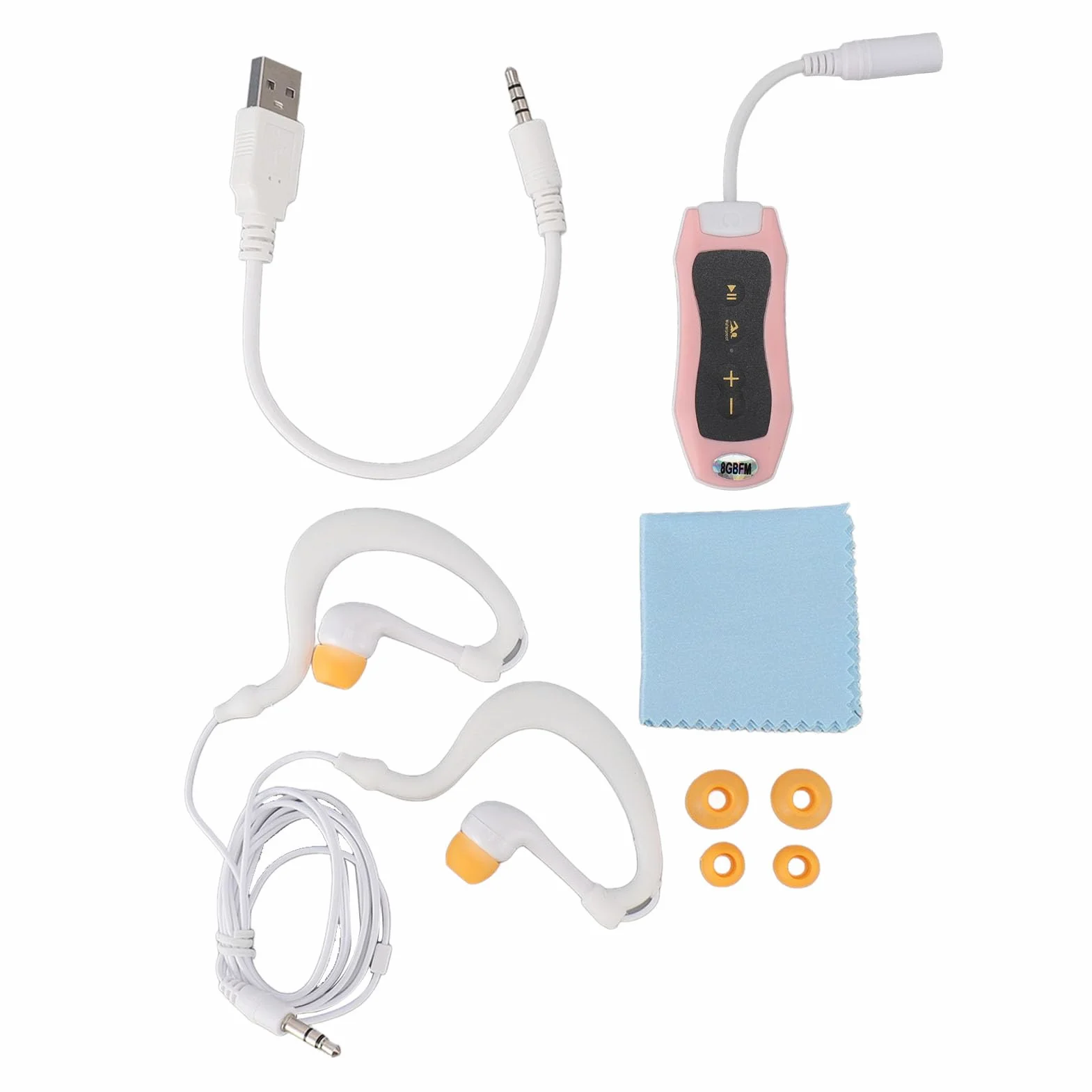 Lecteur MP3 étanche IPX8 pour Natation Rechargeable 8GB avec écouteurs sous-marins