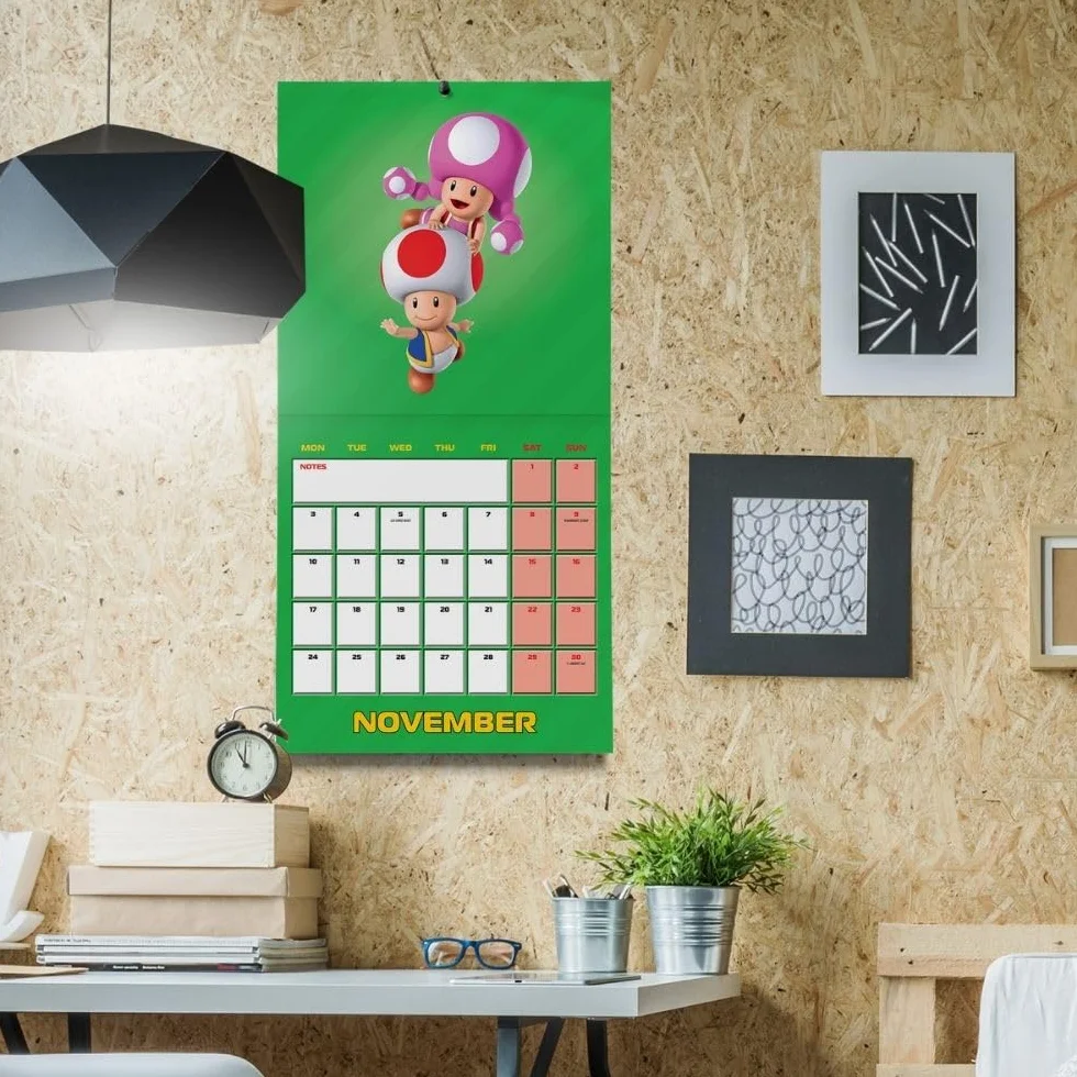 Super Mario Square Calendar 2025