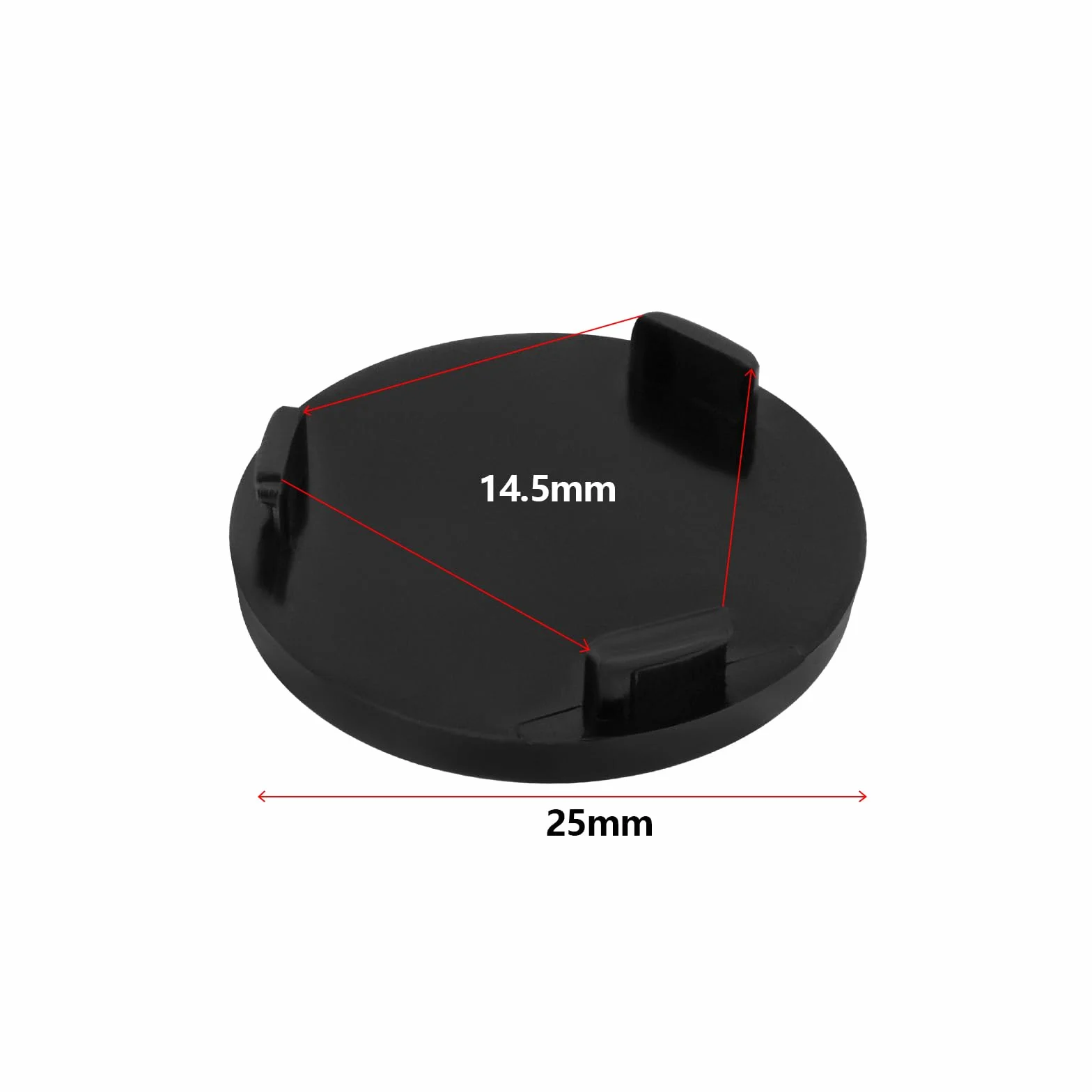 Cache-piles de rechange en plastique 25 mm pour moniteur fréquence cardiaque Wahoo TICKR HRM - Noir
