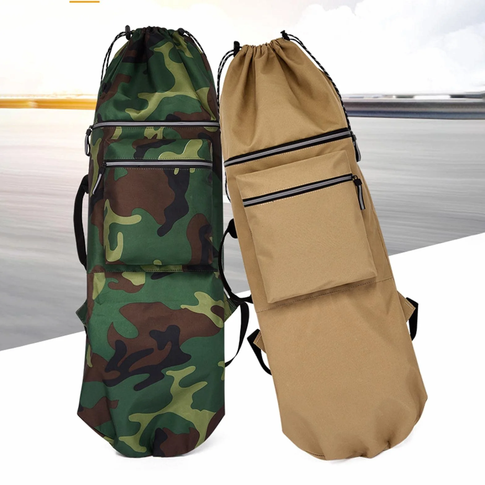 Predolo Sac à Dos de Skateboard étanche 2 Poches Sangles réglables Longboard