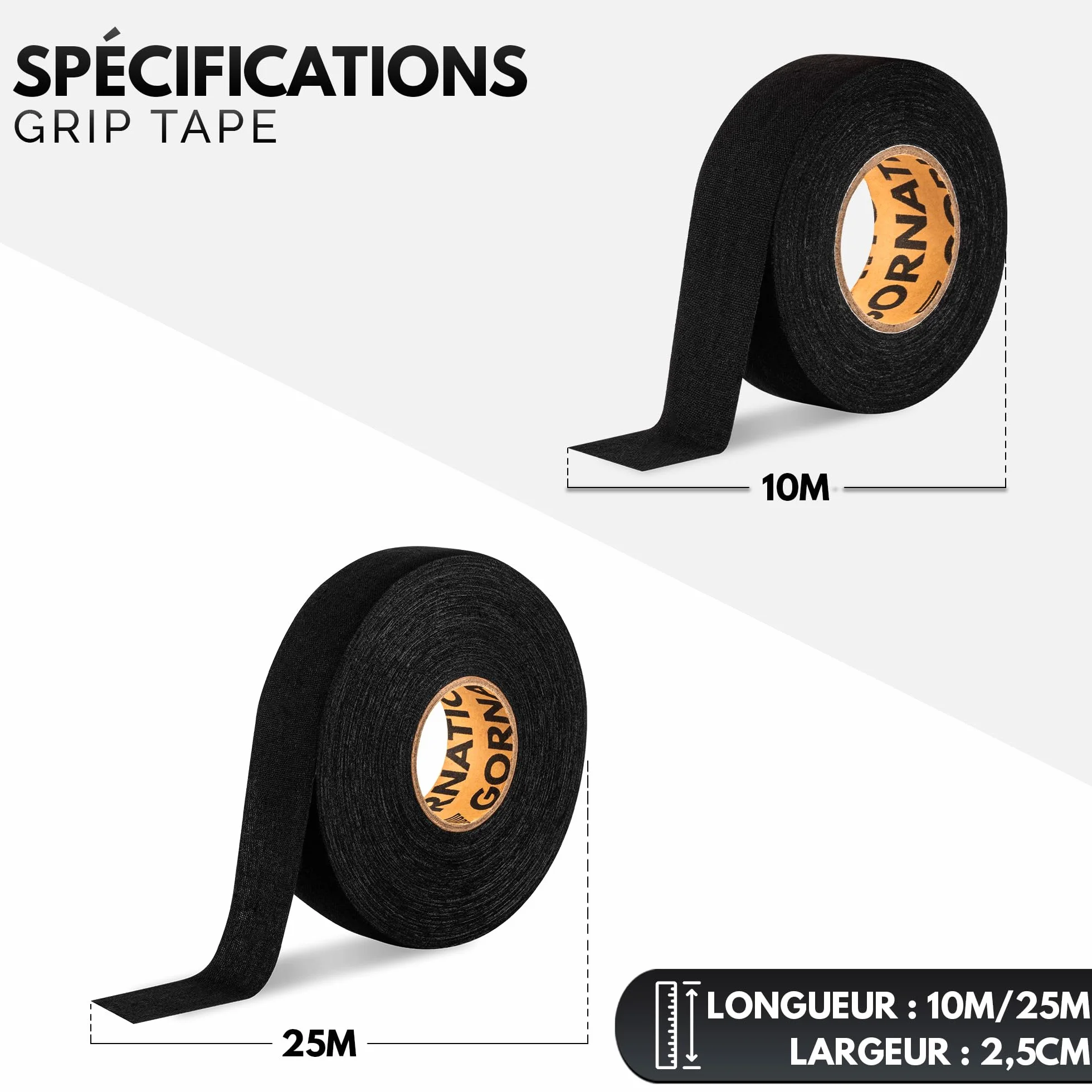 GORNATION Grip Tape Ruban Adhésif Anti-Dérapant pour Haltère Barre de Traction Calisthenics